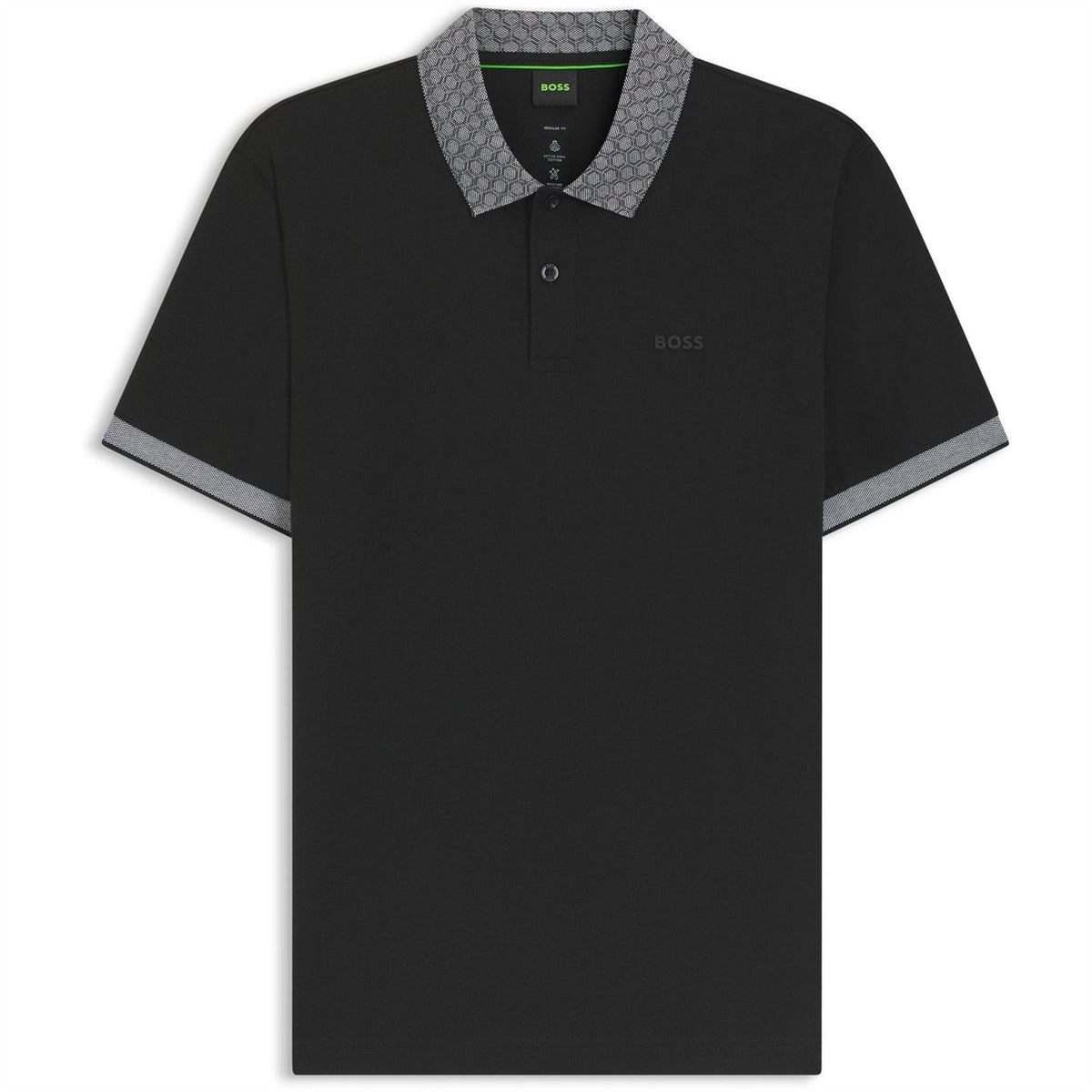 Boss Wordmark Collared Neck Short Sleeve Regular Fit Polo Shirt