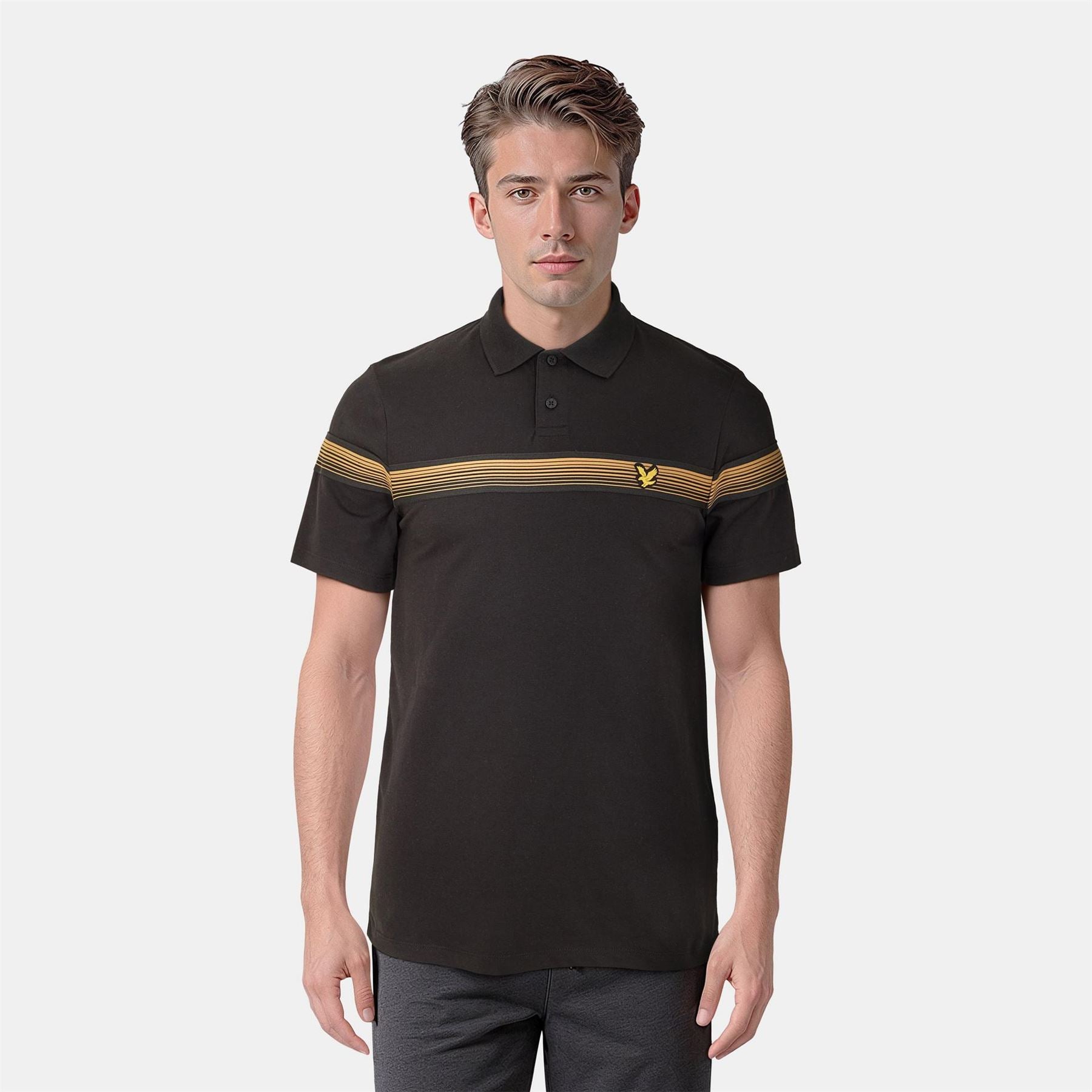 Lyle and Scott Collared Neck Polo Shirt Casual Pant Set
