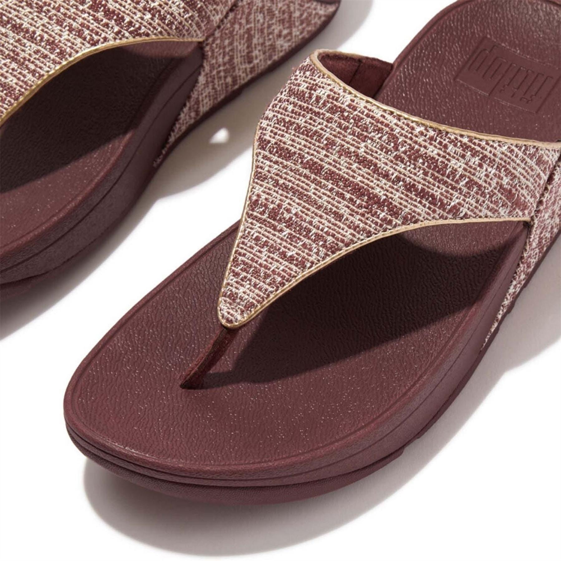 Fitflop Lulu Shimmerweave Toe Post Sandals