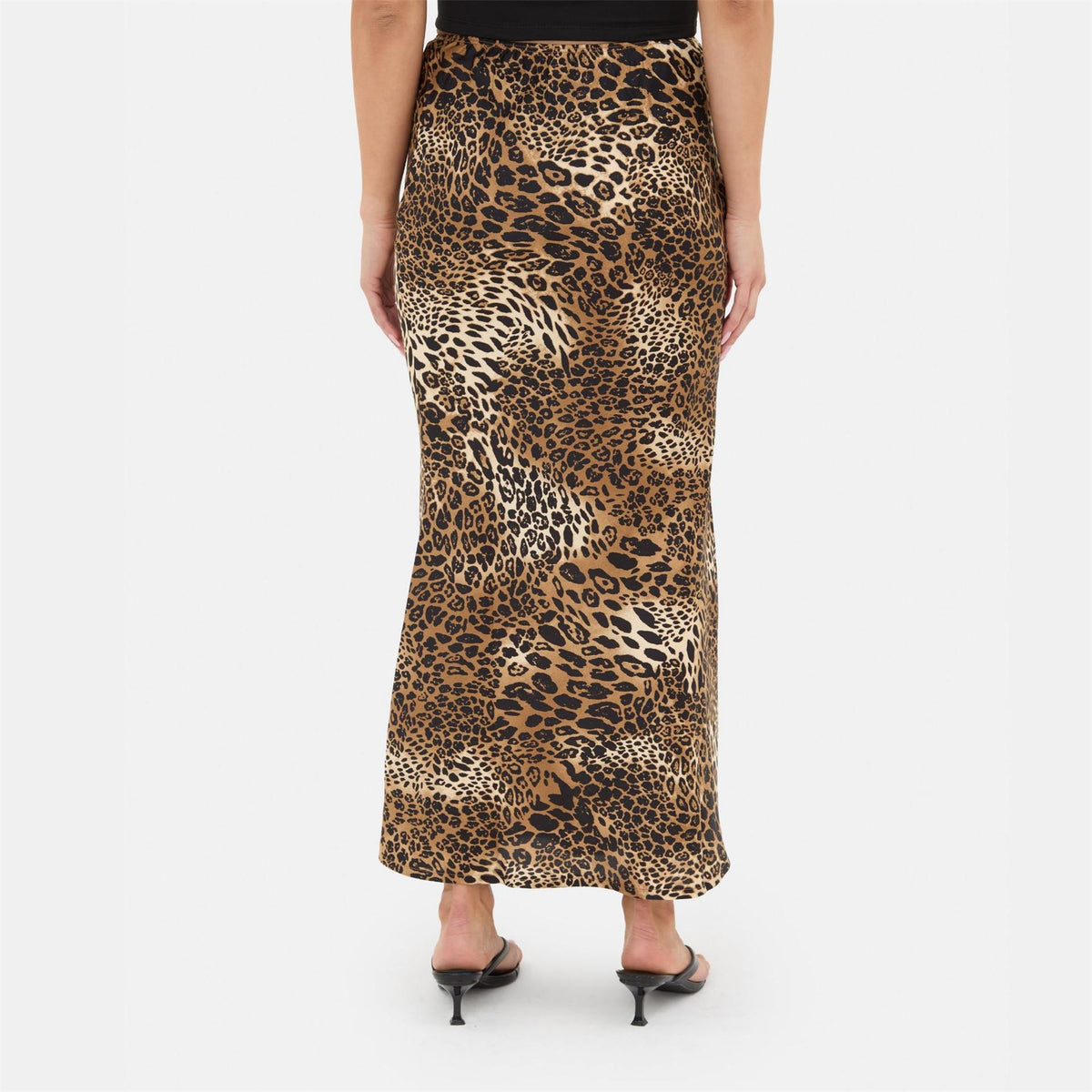 I Saw It First Print Satin Maxi Skirt