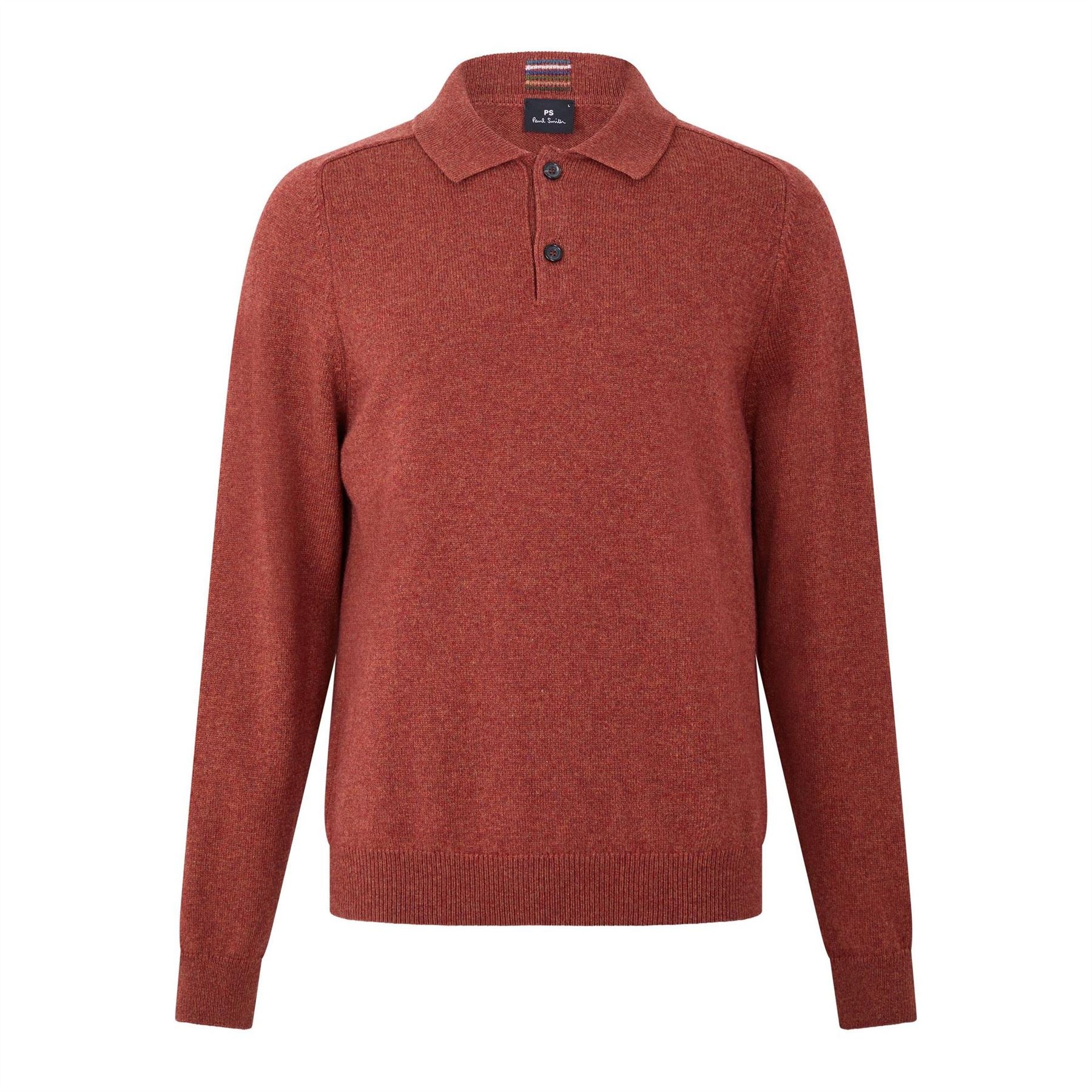 PS Paul Smith Wool Ls Knit Polo