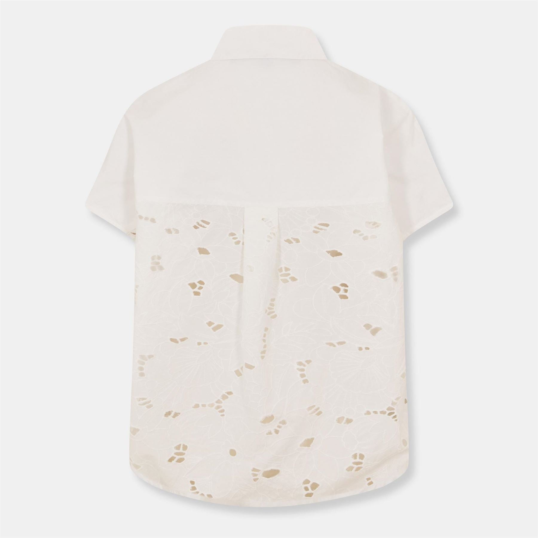 French Connection Embroidered Short Sleeve Blouse