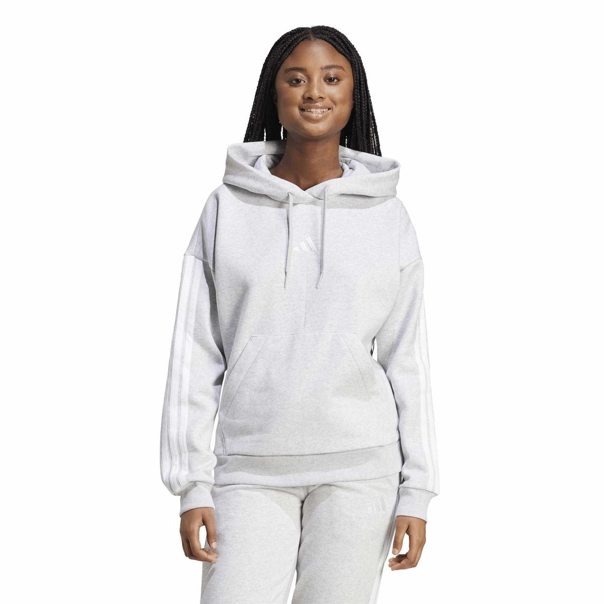 adidas Essentials 3 Stripes Fleece Hoodie