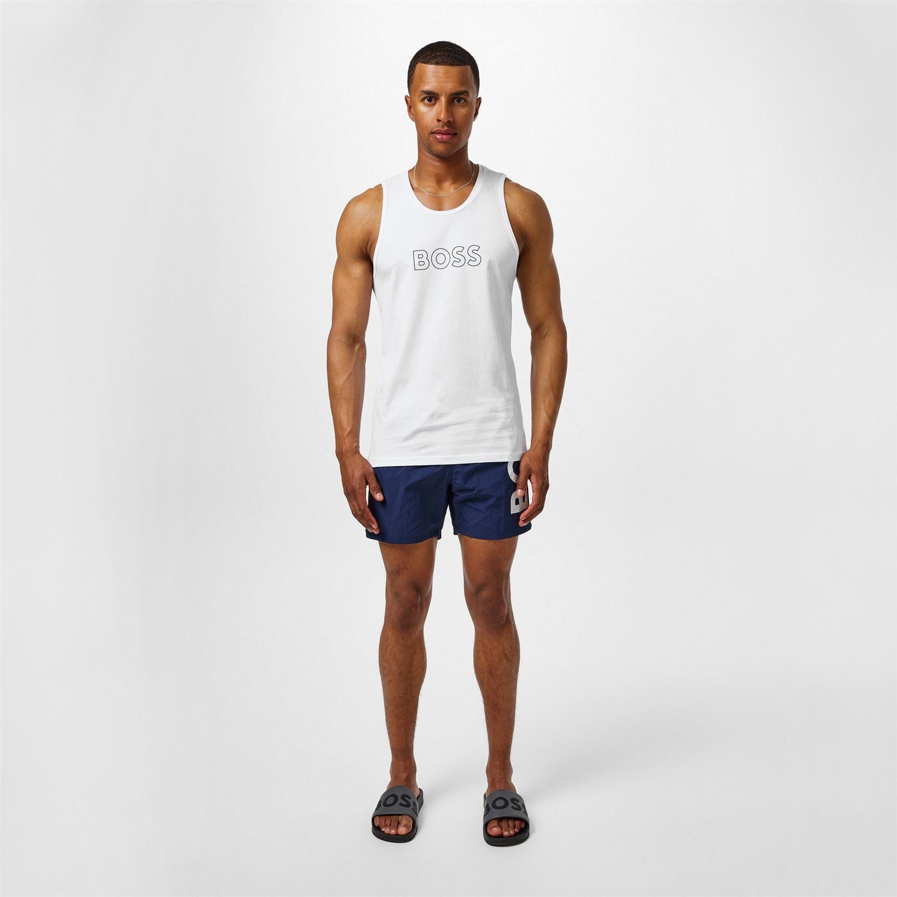 Boss Octopus Swim Shorts With Bold  Branding