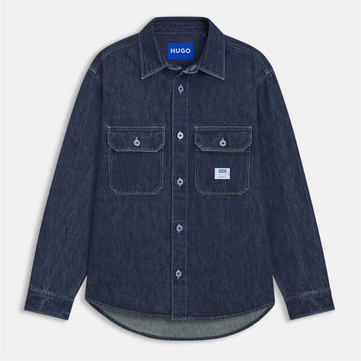 Hugo Solid Patterned Barrel Cuff Overshirt