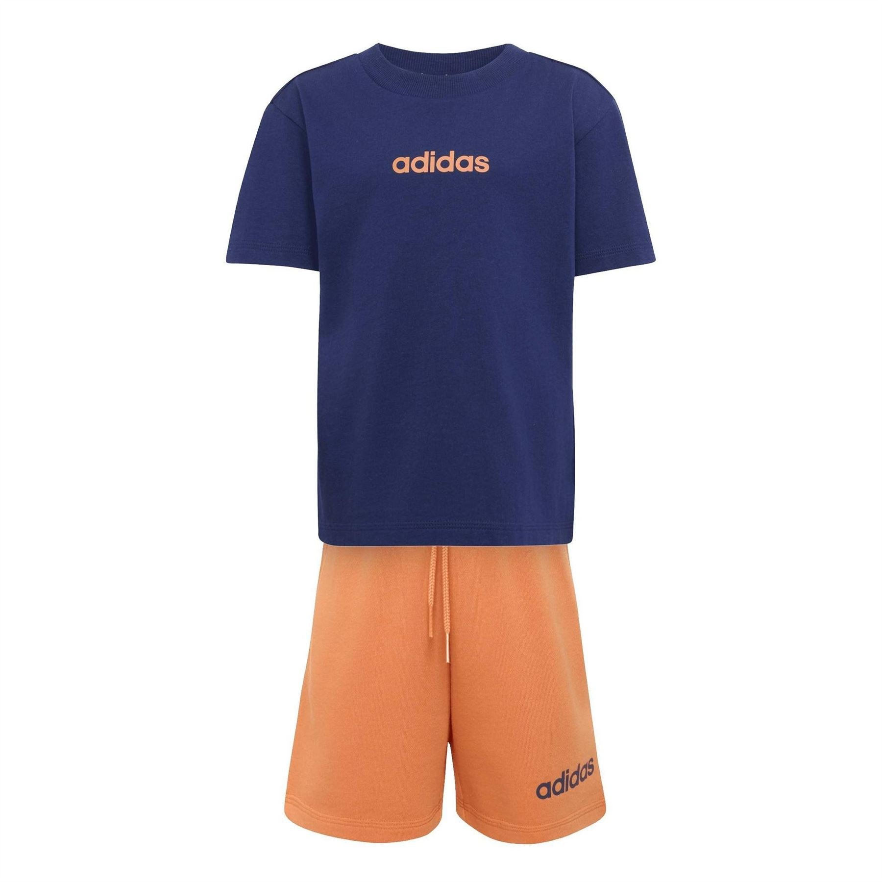 adidas Lin Cotton Short Sleeve T-Shirt And Shorts Clothing Set