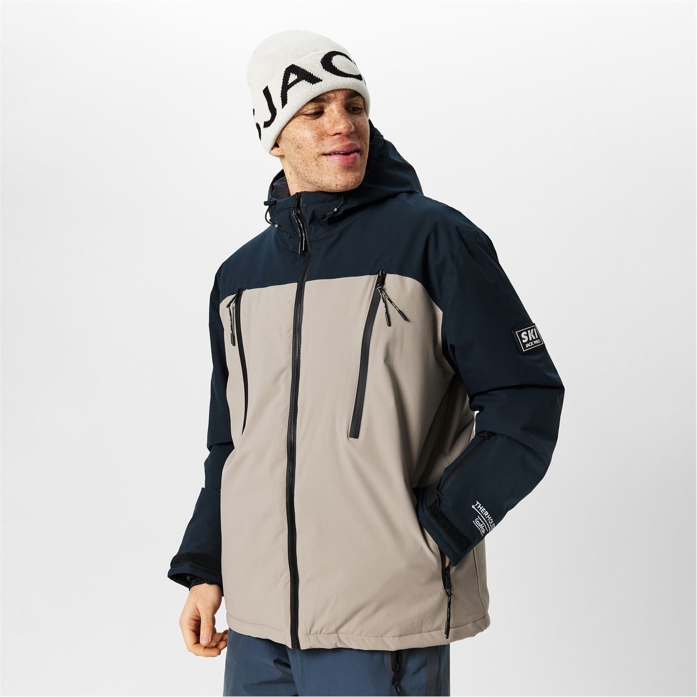 Jack Wills Panel Hooded Ski Jacket