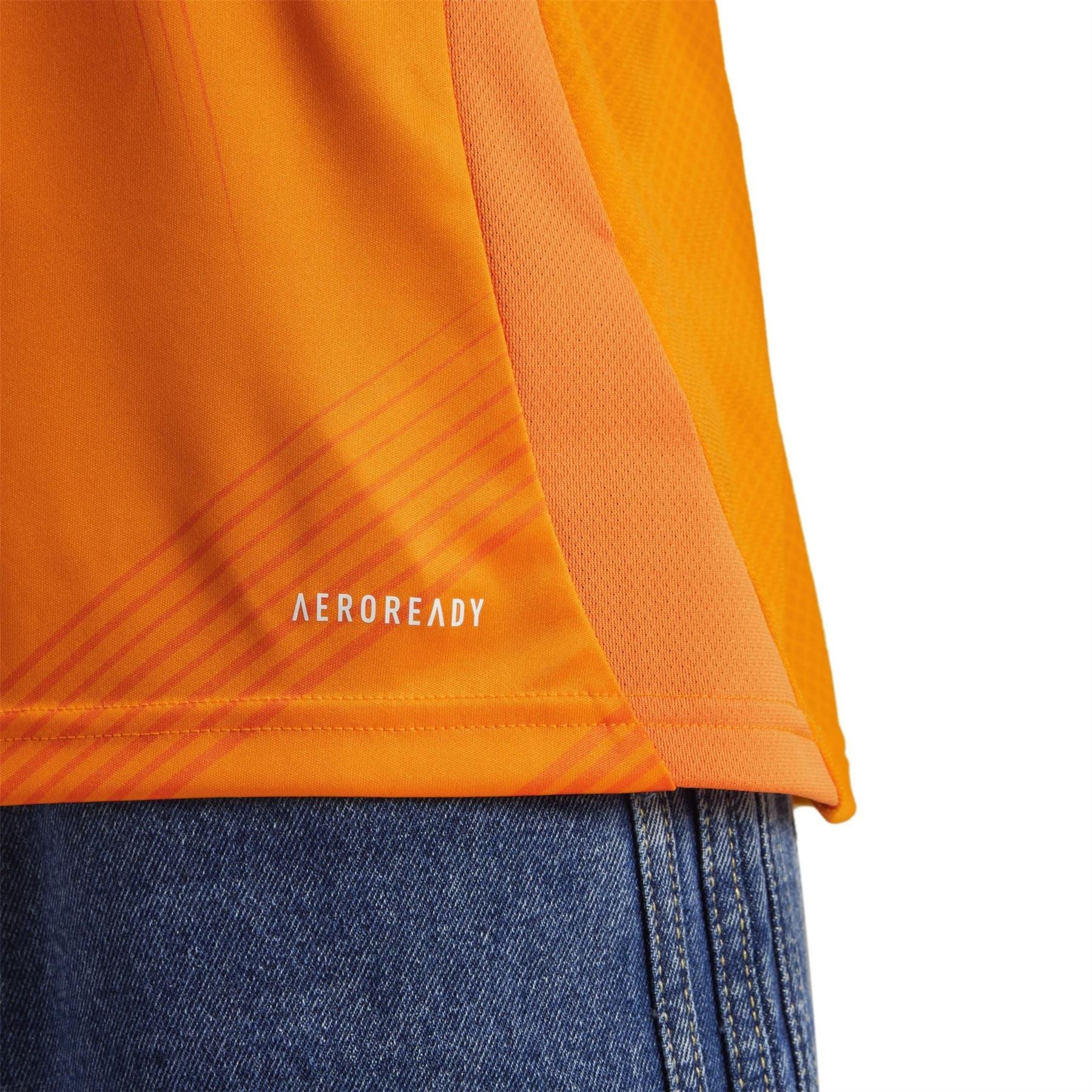 adidas Jersey Crew Neck Ribbed Collar Short Sleeve T-Shirt