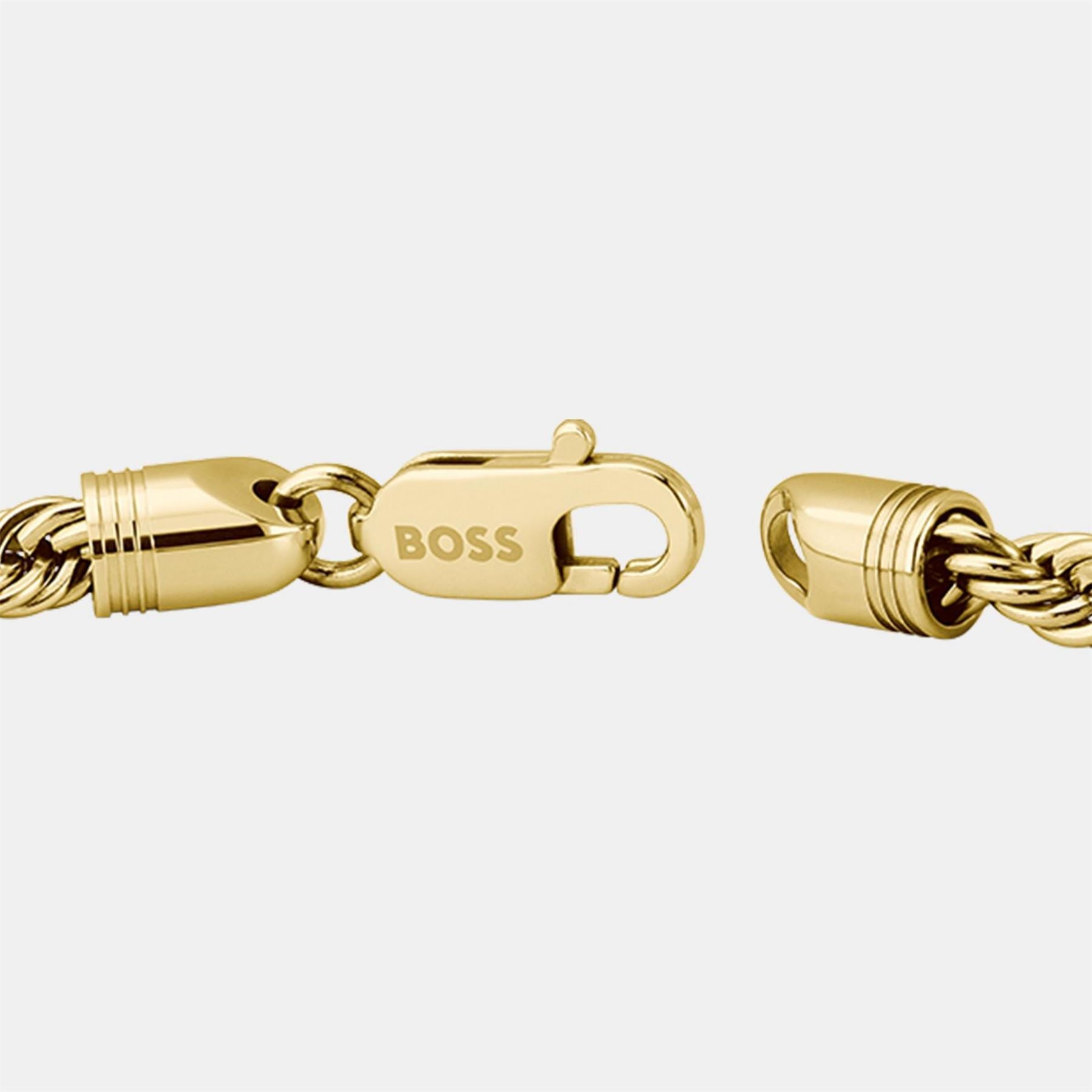 Boss BOSS Myles Gold IP Rope Chain Bracelet