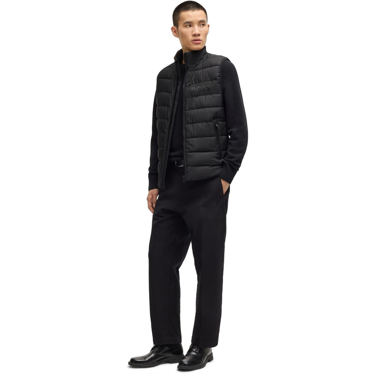 Boss H Cenito Padded Water Repellent Stand Collar Sleeveless Gilet