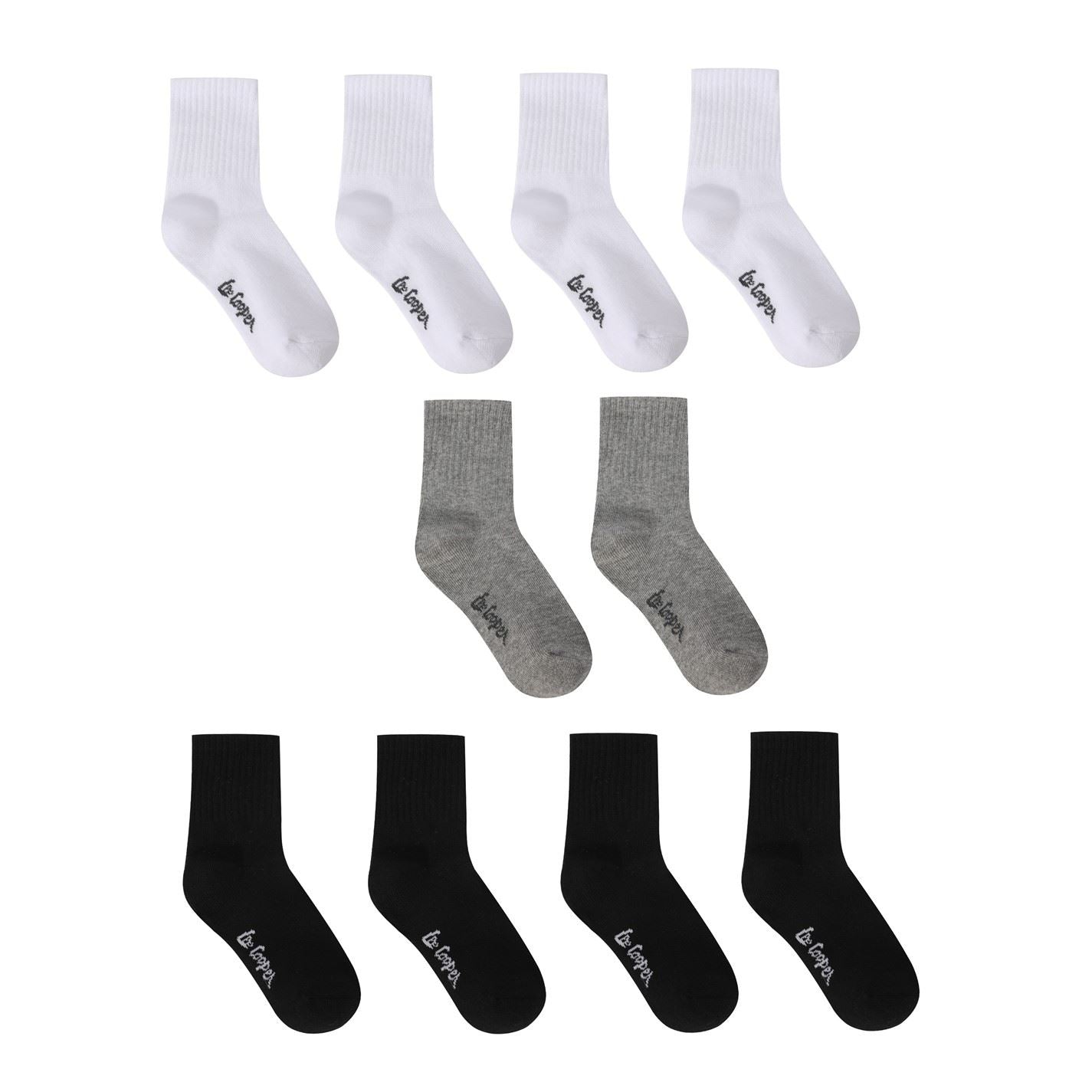 Lee Cooper Back To School Quarter Socks 10pk Infant