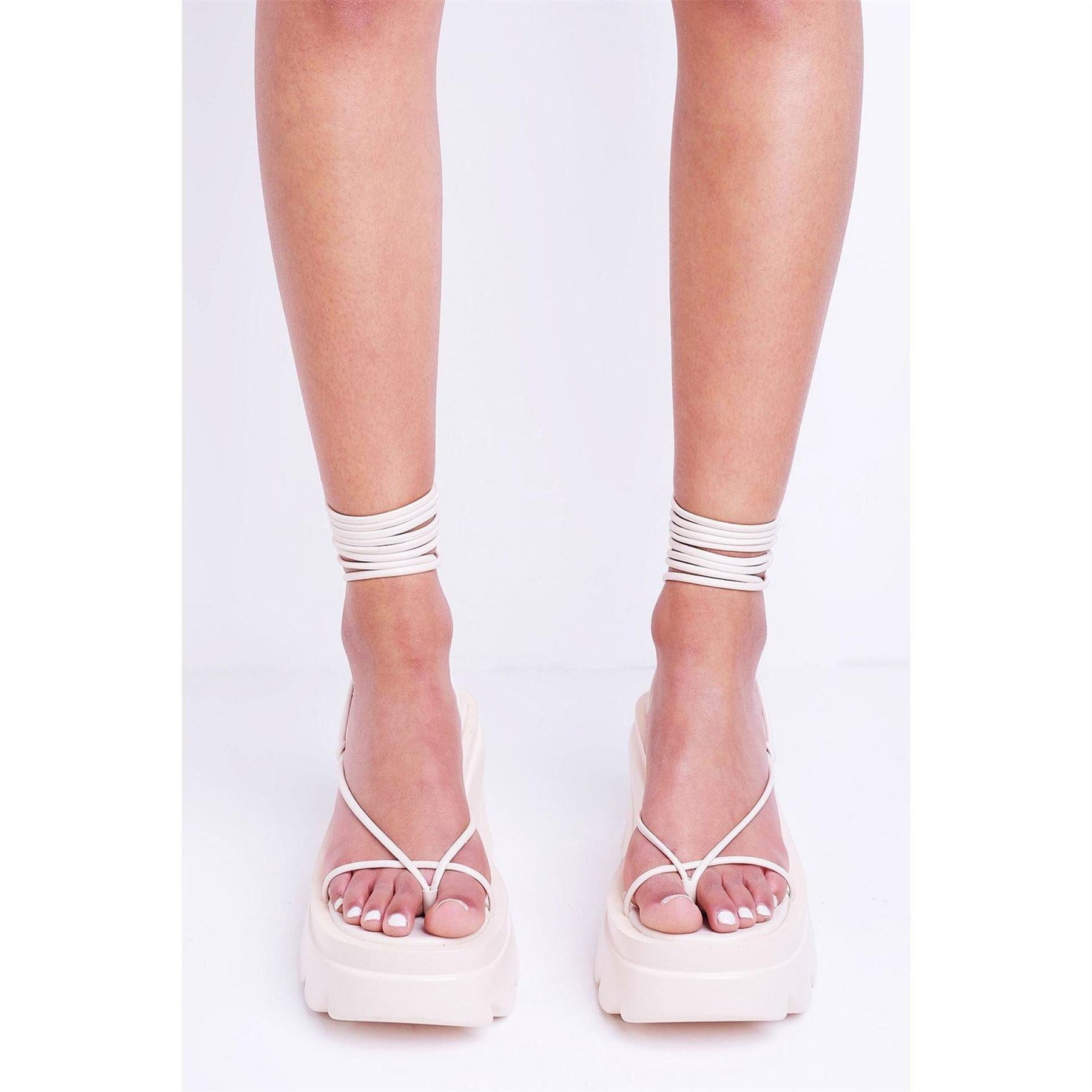 Chic Gladiator Leg Tie High Heel Sandals