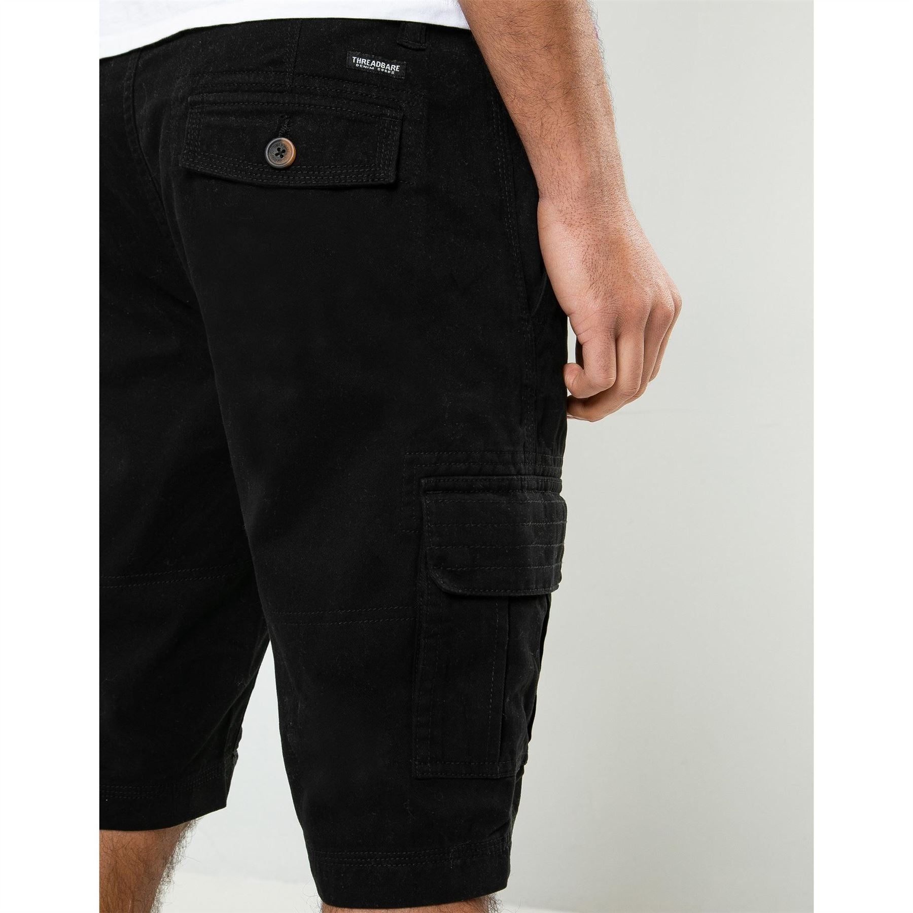 Threadbare Bute Solid Cargo Shorts