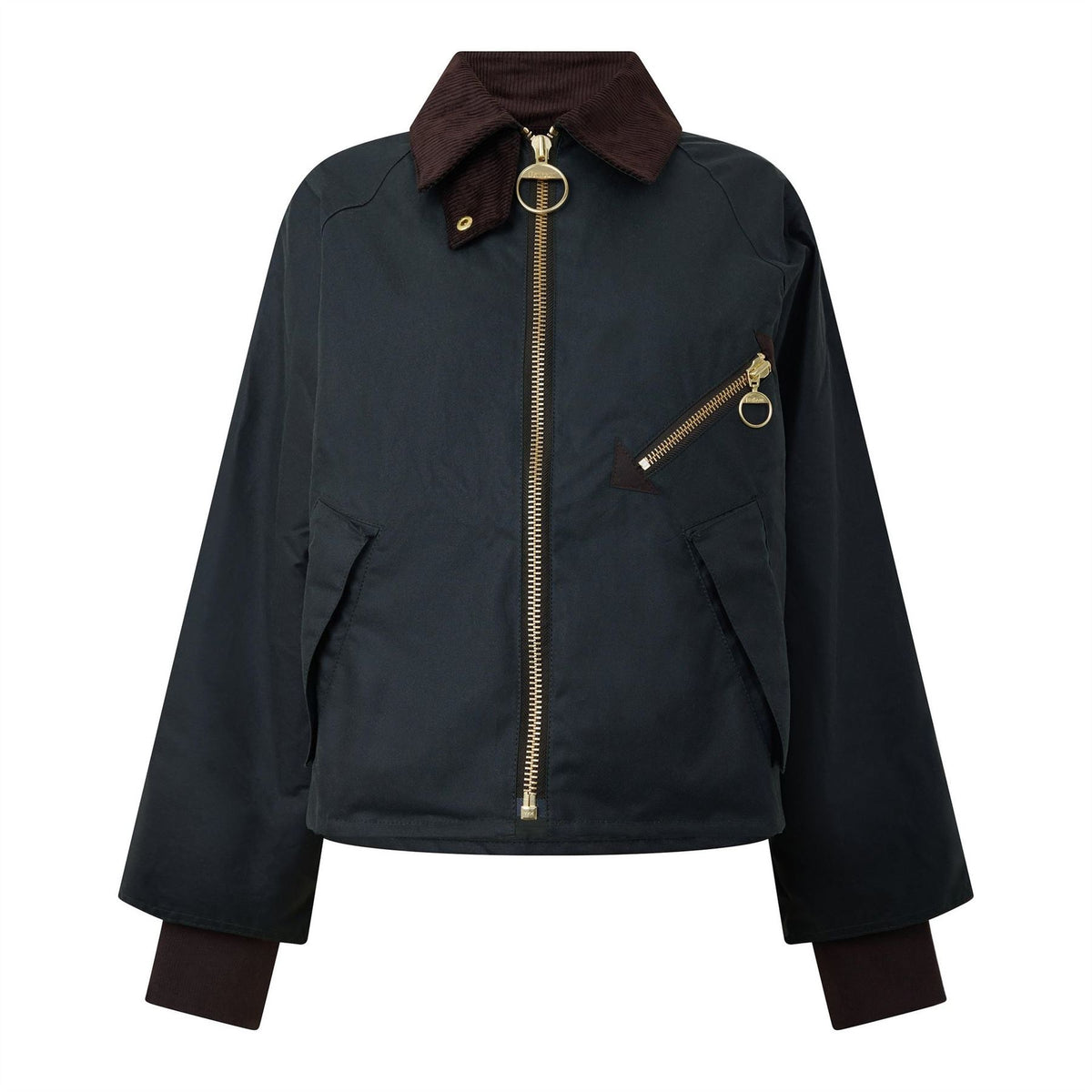 Barbour Arlene Cotton Long Sleeve Full Zip Wax Jacket