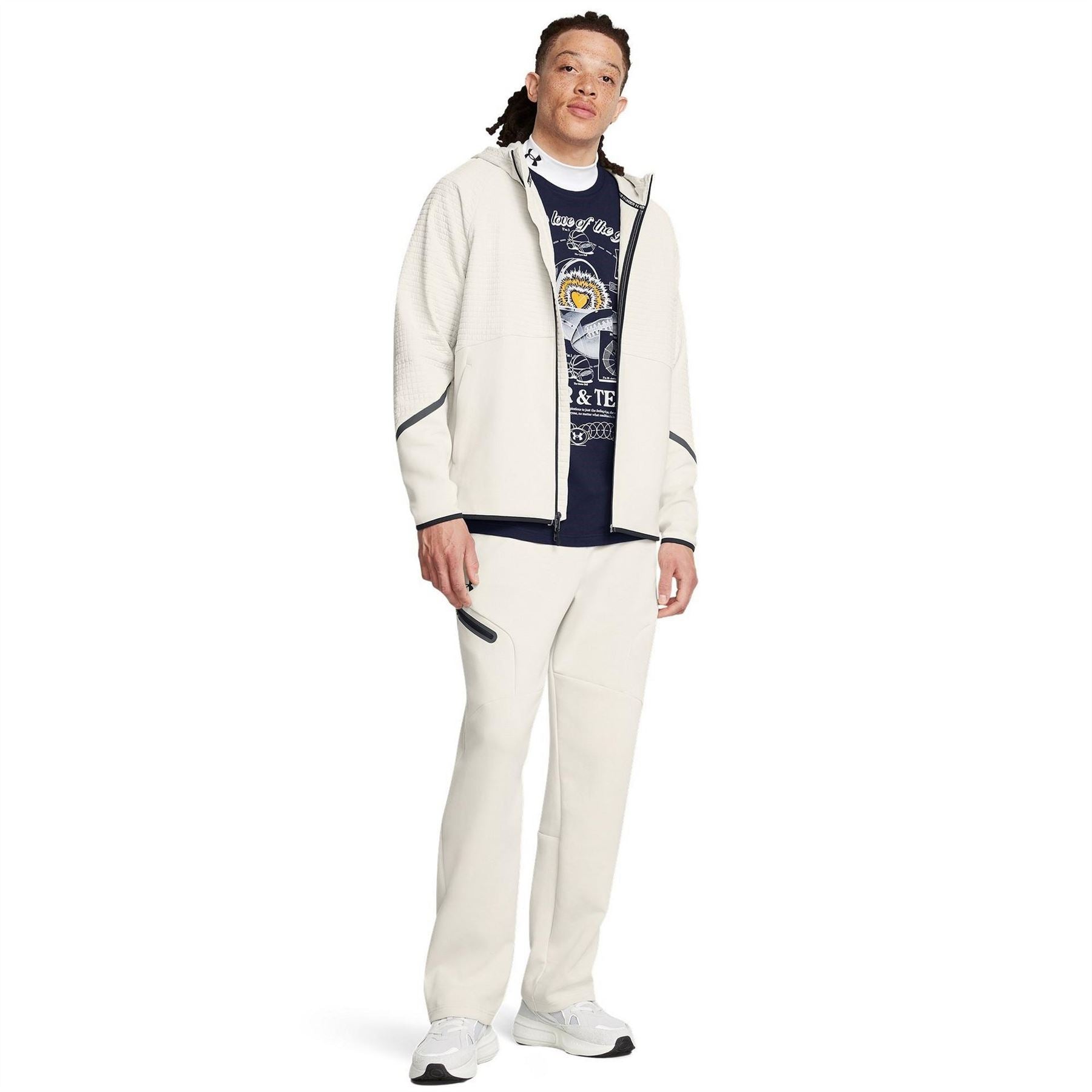 Under Armour Unstoppable Hooded Full Zipper Textured Zipped Pocket Jacket