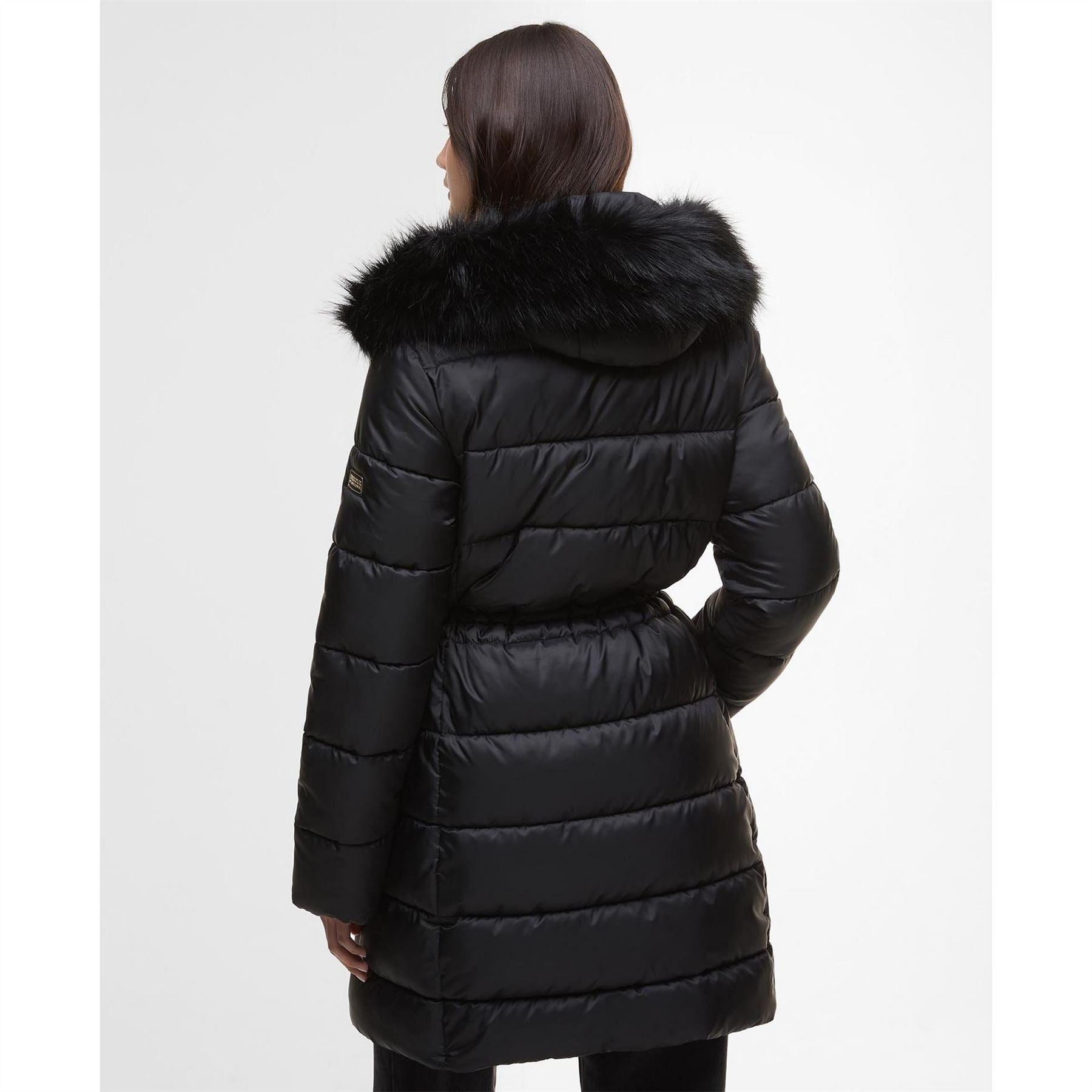 Barbour International Anastasia Detachable Hood Slim Fit Medium Puffer Jacket