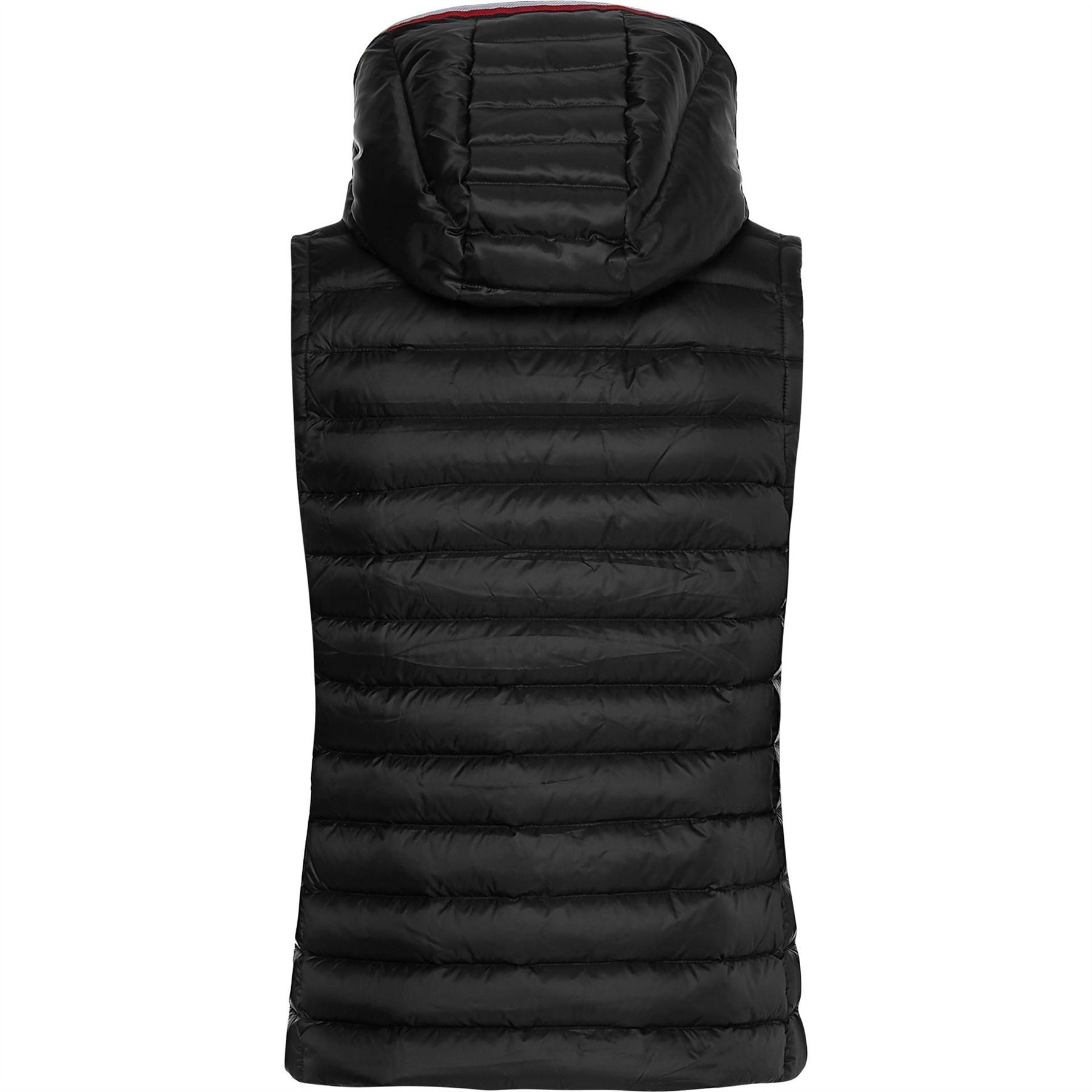 Tommy Hilfiger Heritage Low Down Duck Down Detachable Hood Sleeveless Short Puffer Jacket