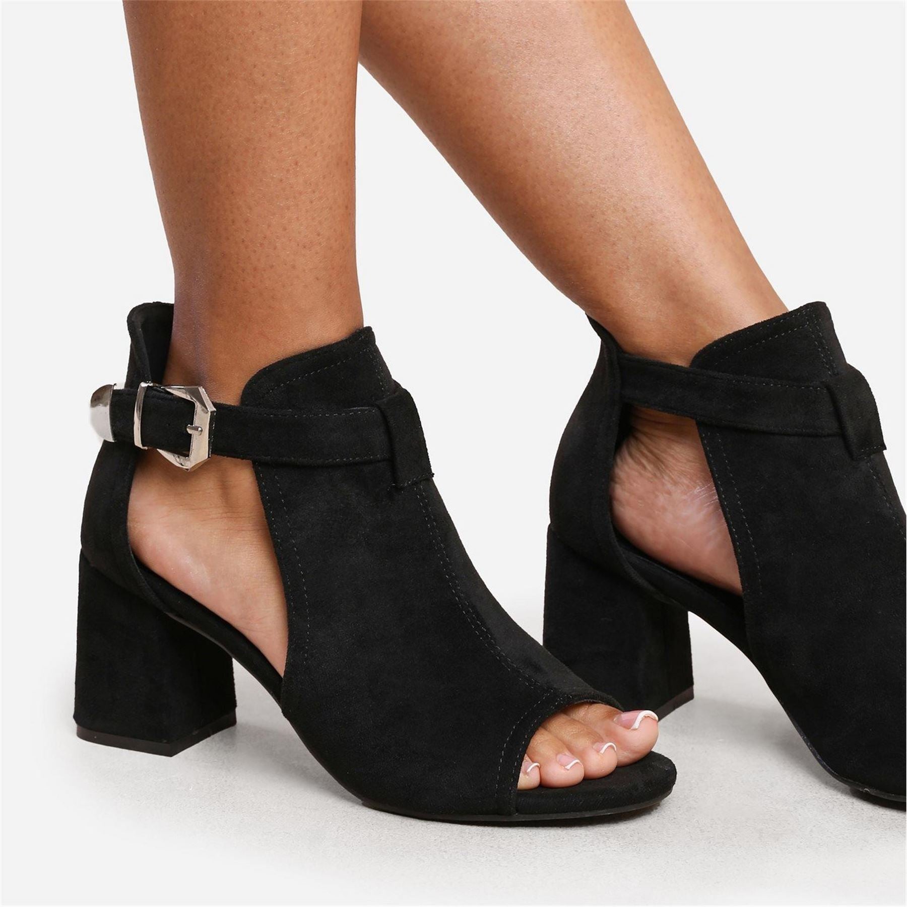 Wheres That From Ankle Peep Toe Block Heel Boots