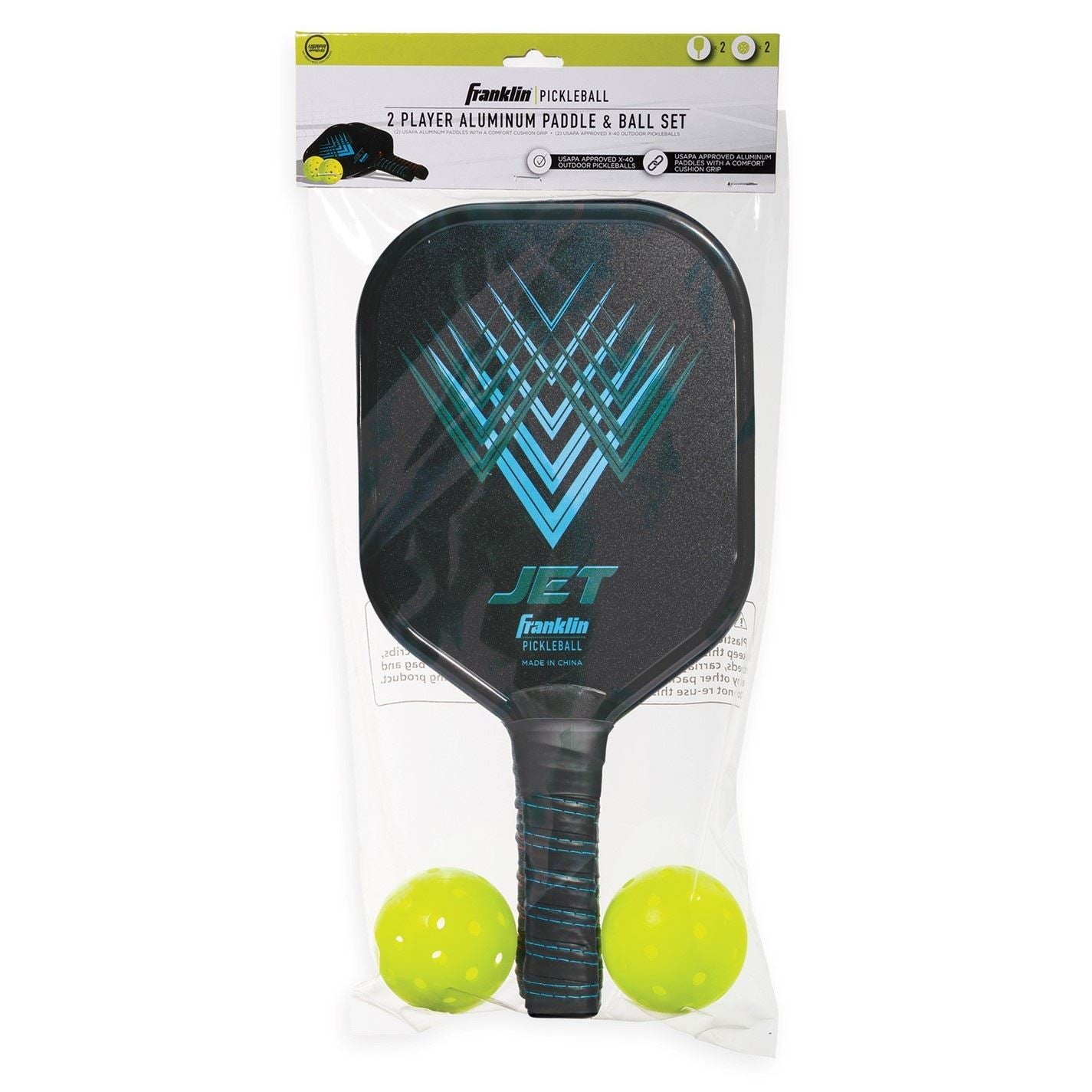 Franklin Sports Jet 2 Player Pickleball Paddle And Ball Set