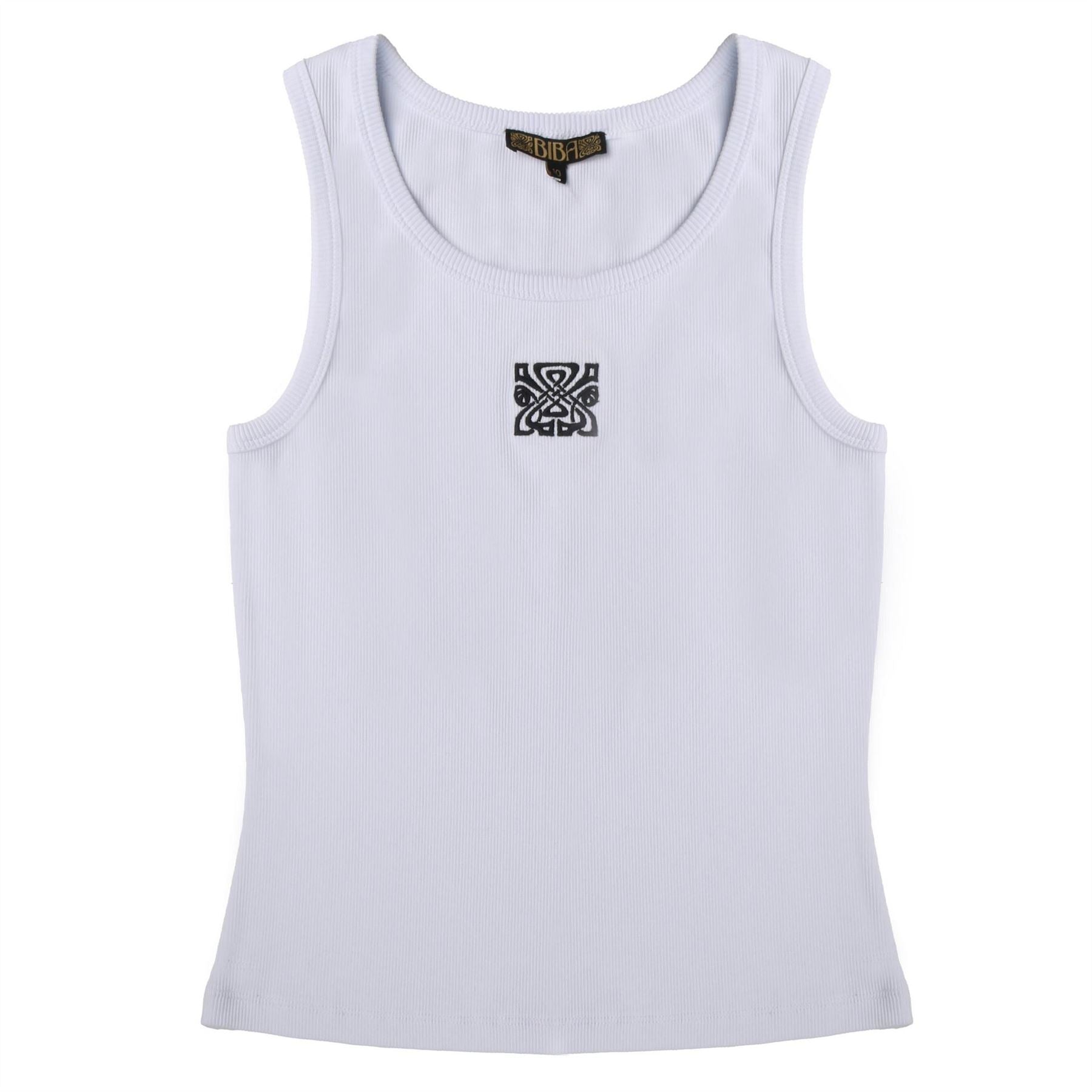 Biba Logo Racerback Embroidered Slim Fit Vest