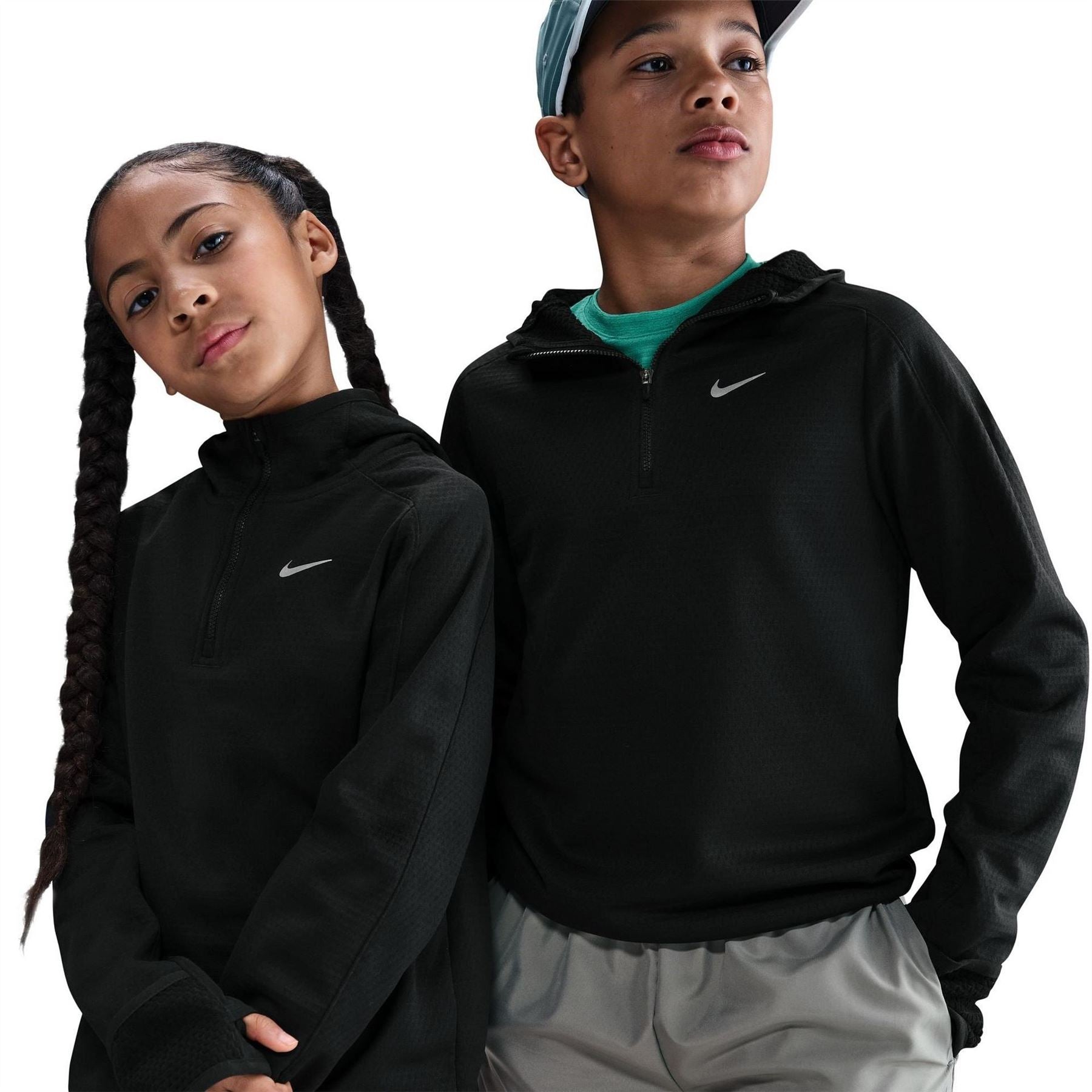 Nike Zip Neck Raglan Sleeve Sweatshirt