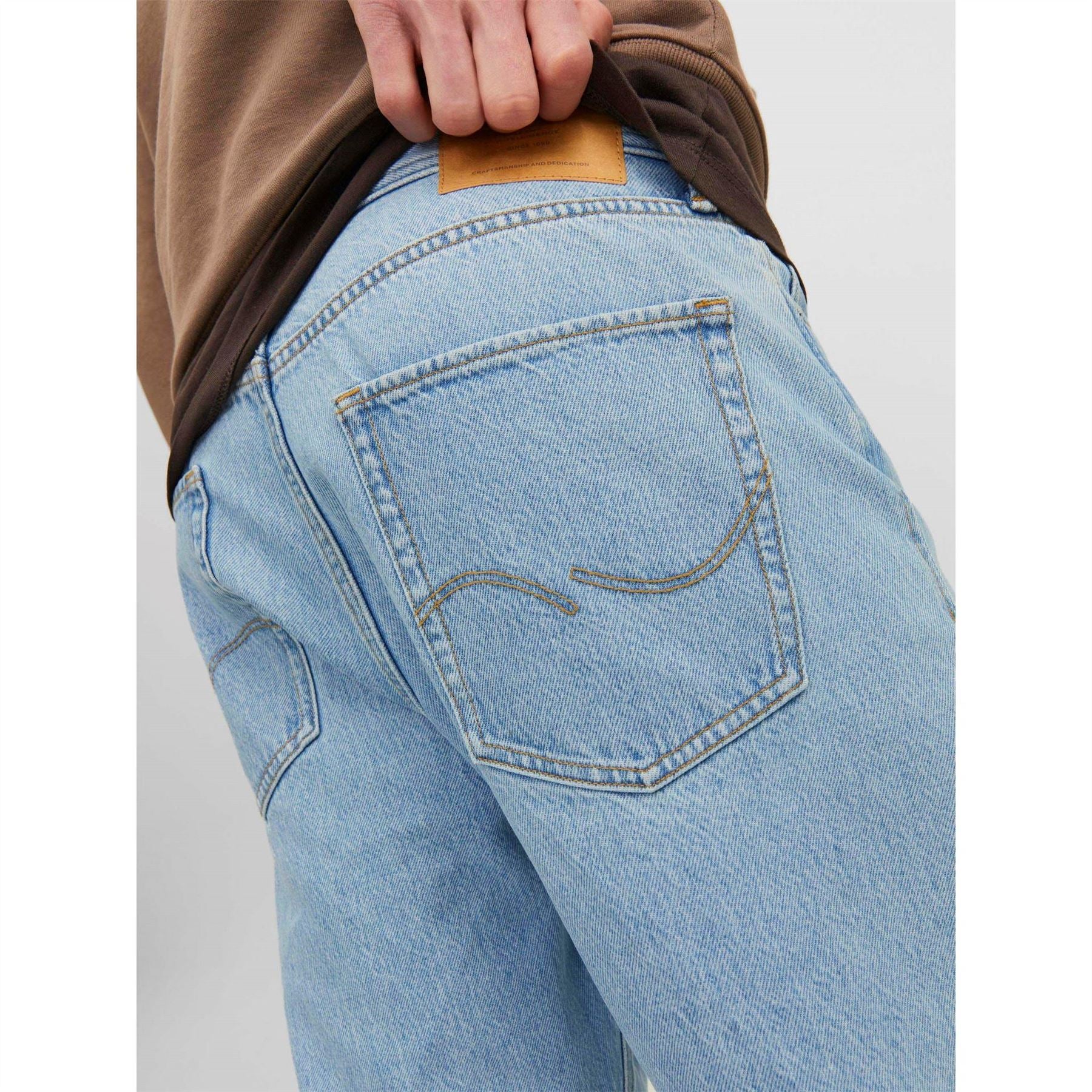 Jack and Jones Alex Wide Leg Mid Rise Jeans