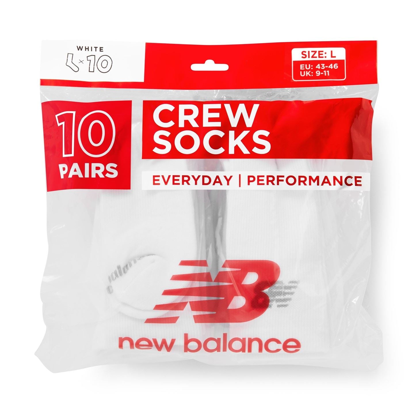New Balance 10 Pack Cushioned Crew Socks