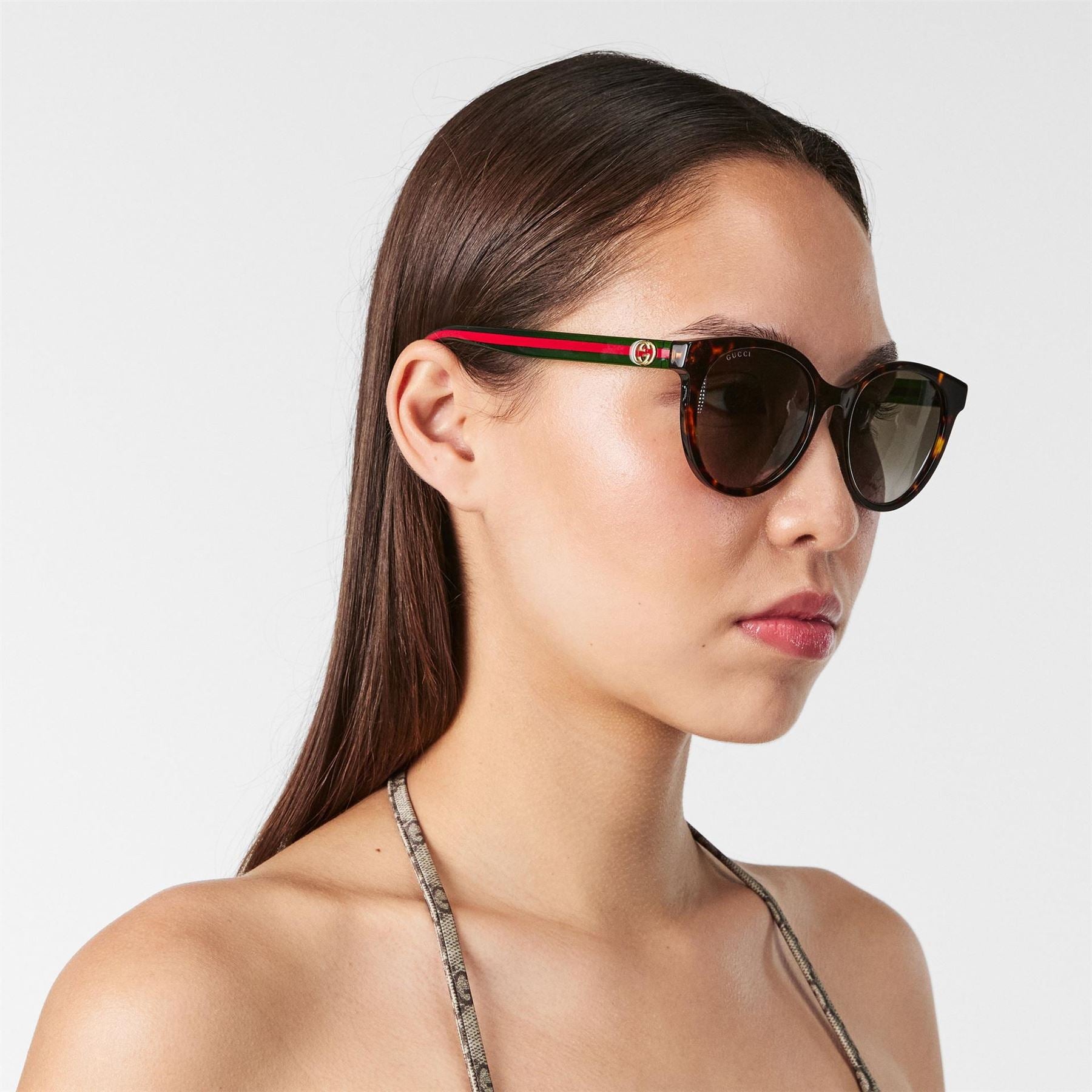Gucci GG0702SKN Oval Full Rim Sunglasses