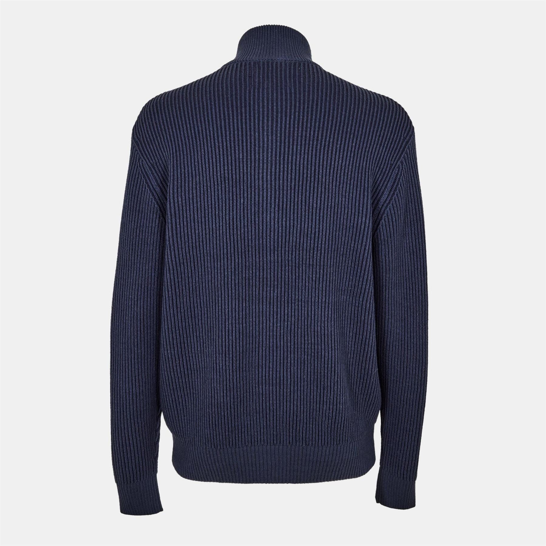 Jack Wills Mens Rib Zip Funnel Cardigan Sweaters