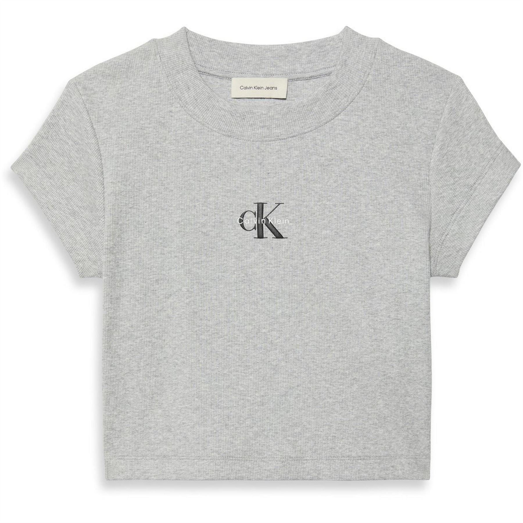 Calvin Klein Jeans Baby Crew Neck Ribbed Collar Short Sleeve T-Shirt