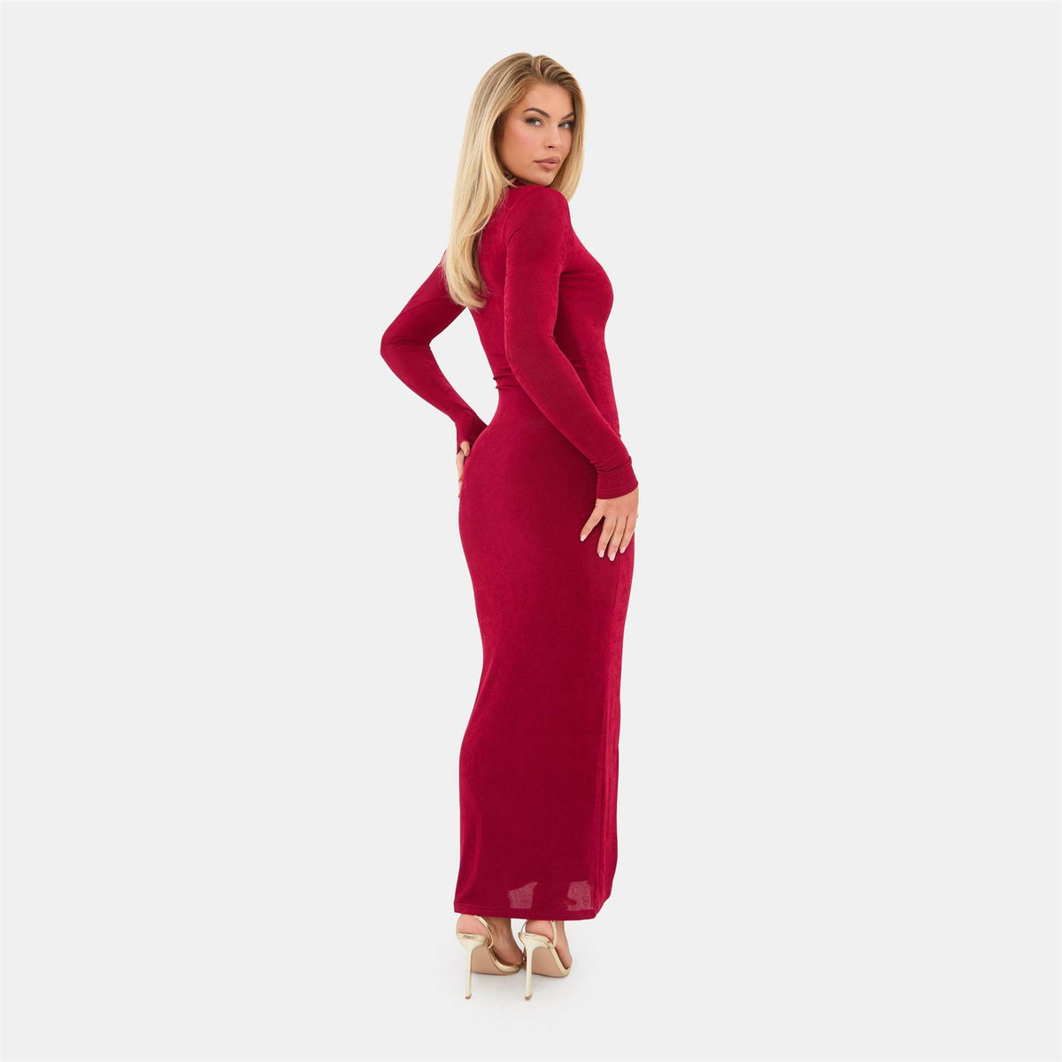 I Saw It First Button Long Sleeve Maxi Shirt Dress