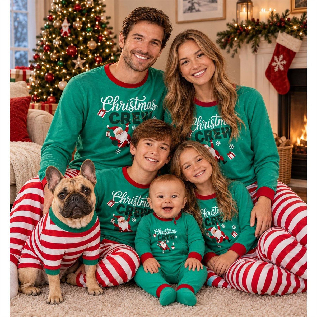 The Spirit Of Christmas Fairisle Xmas Family Cotton Sleepsuit