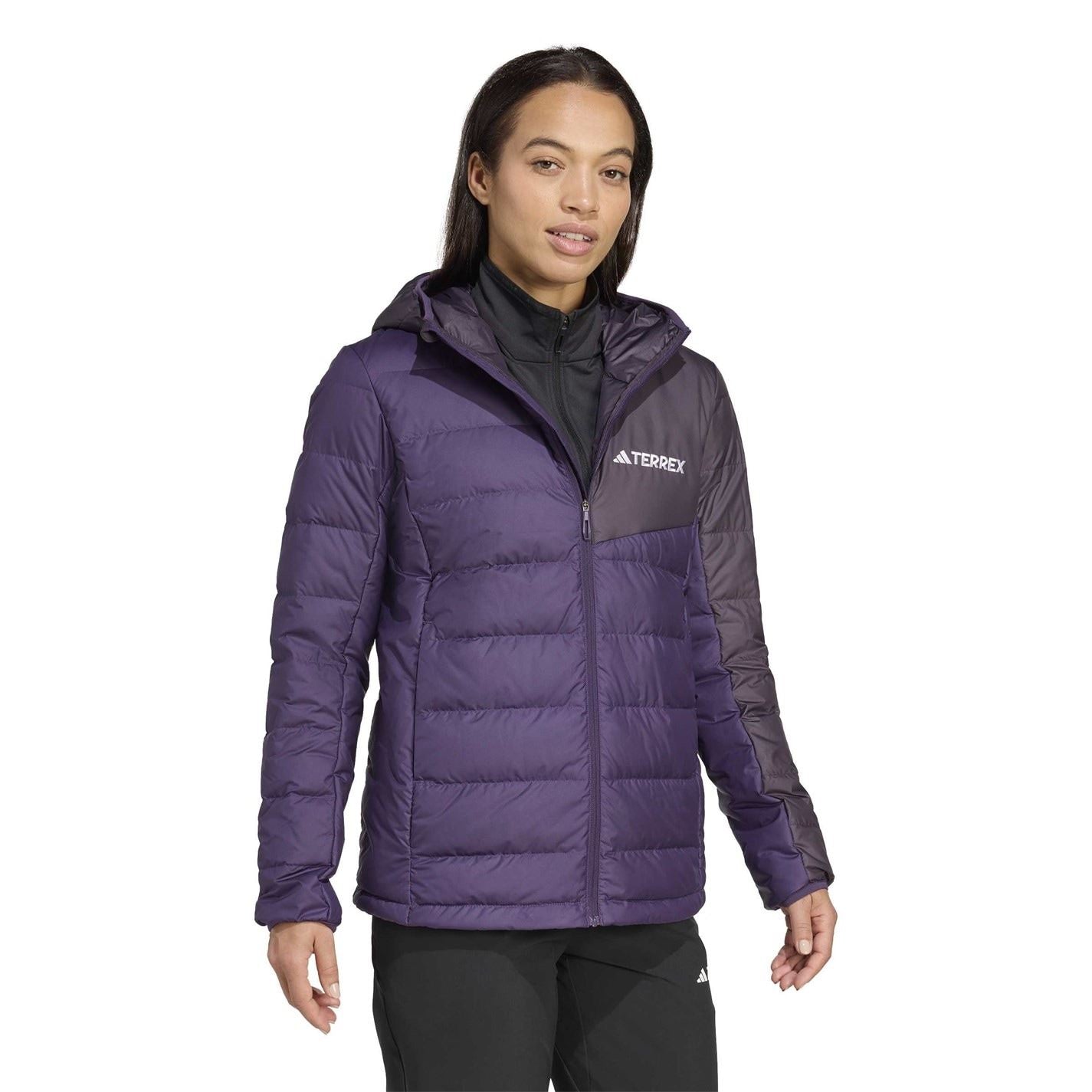 adidas Womens Terrex Multi Light Down Climawarm Hooded Jacket