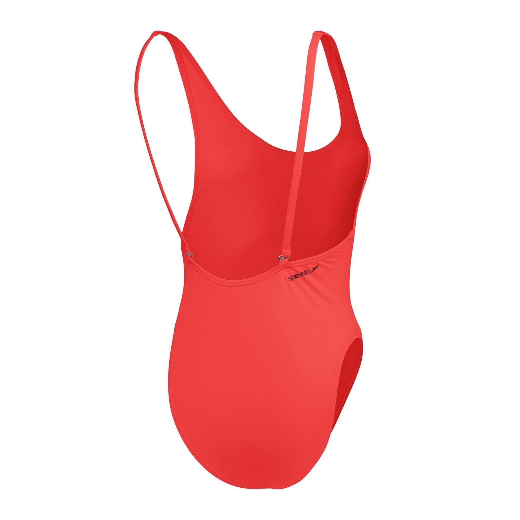 Speedo Solid Patterned Scoop Neck One Piece Swimsuit