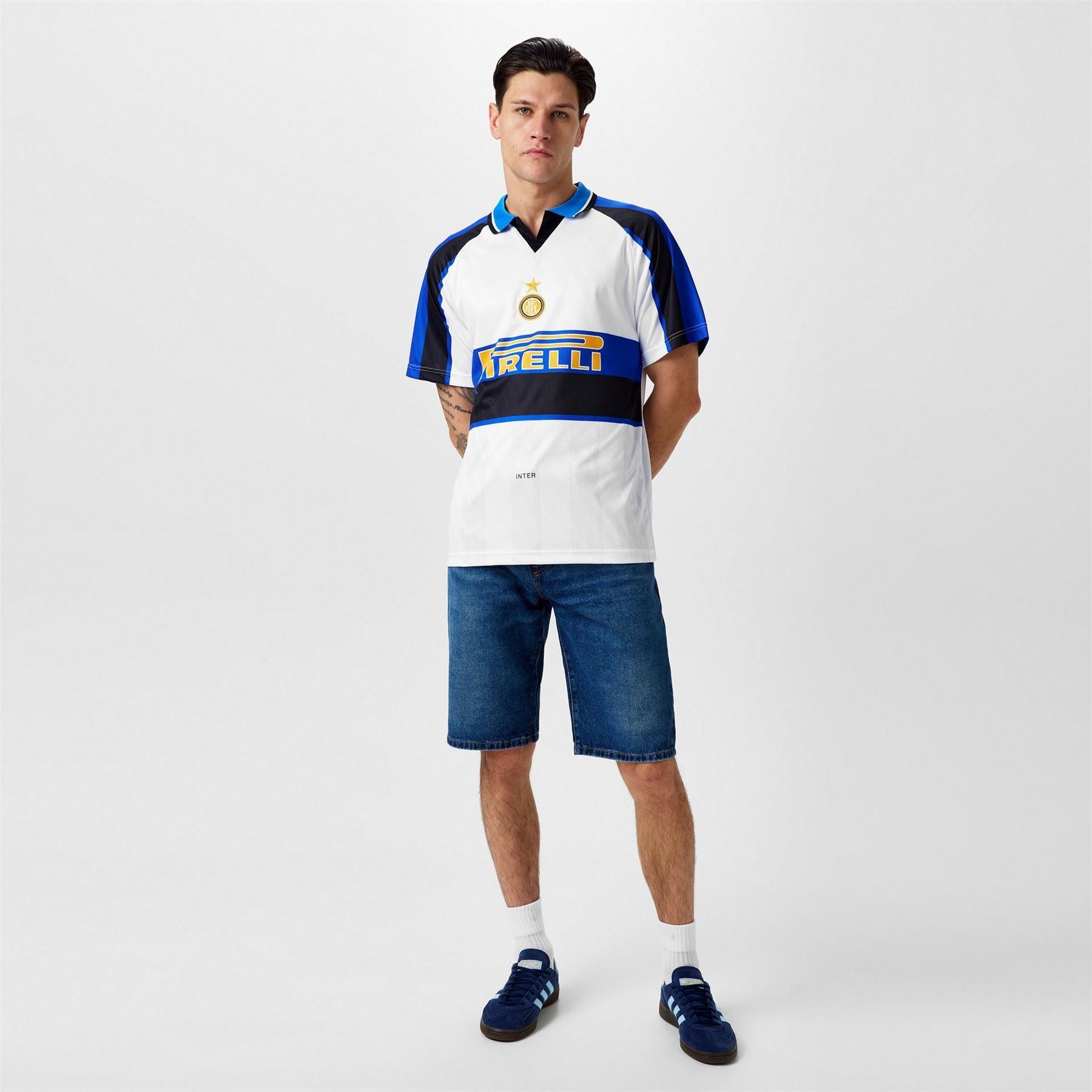 Score Draw Internazionale Retro Away Shirt 1996 1997 Adults