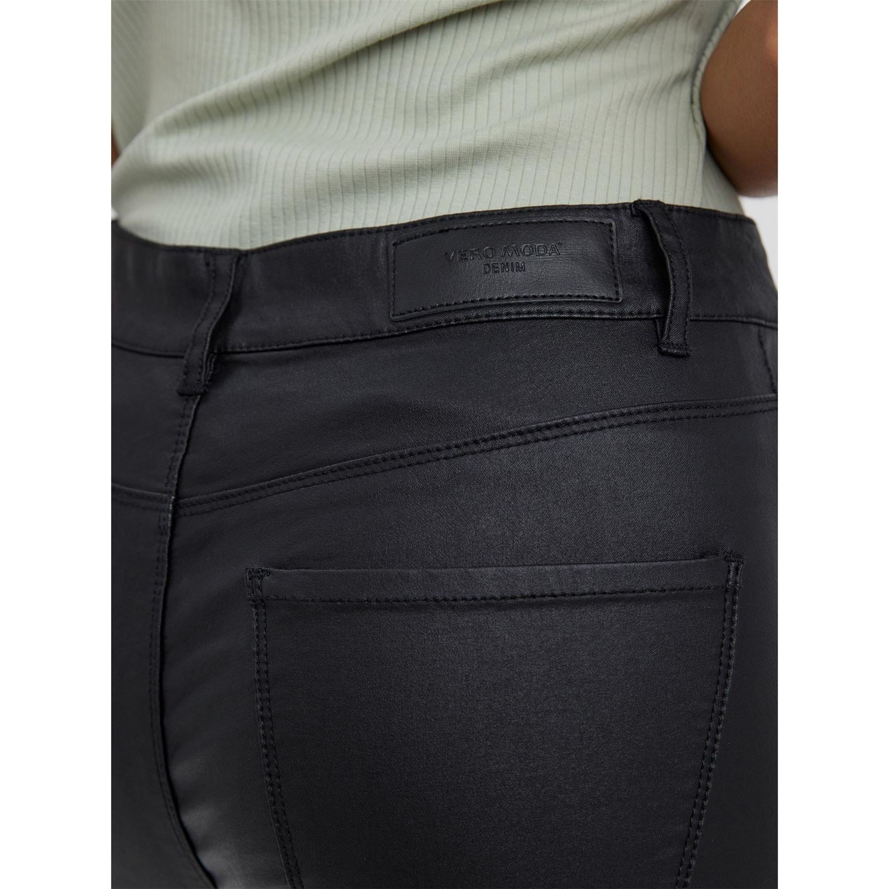 Vero Moda Tall Vmseven Smooth Coated Skinny Trousers