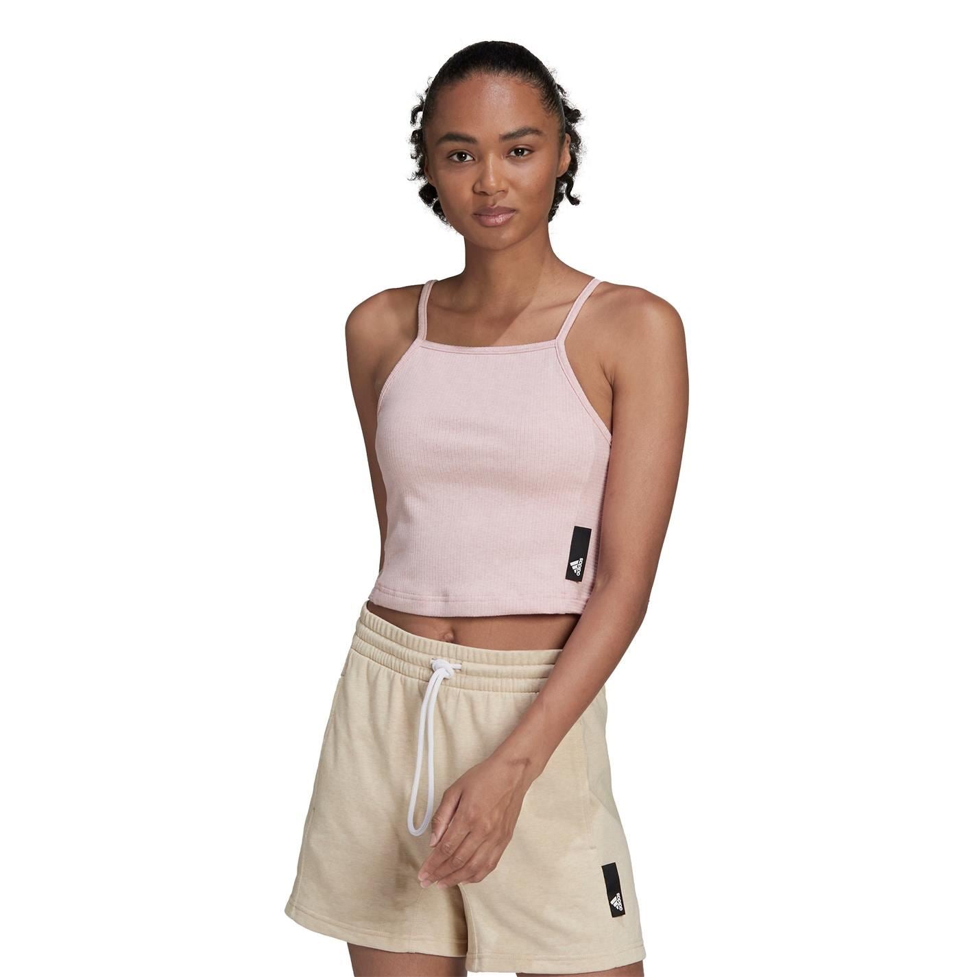 adidas Womens Studio Lounge Rib Tank Top