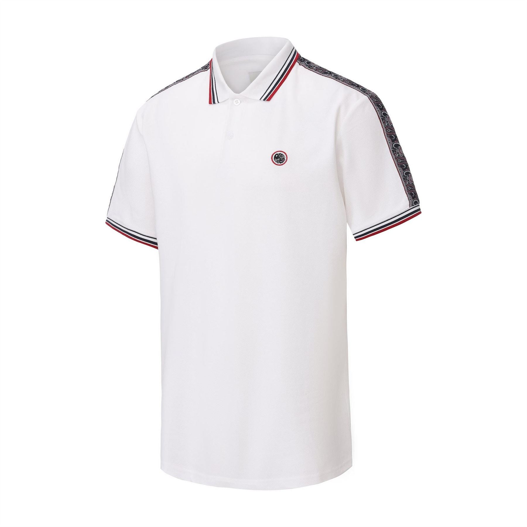 Pretty Green Mens Green Tape Polo
