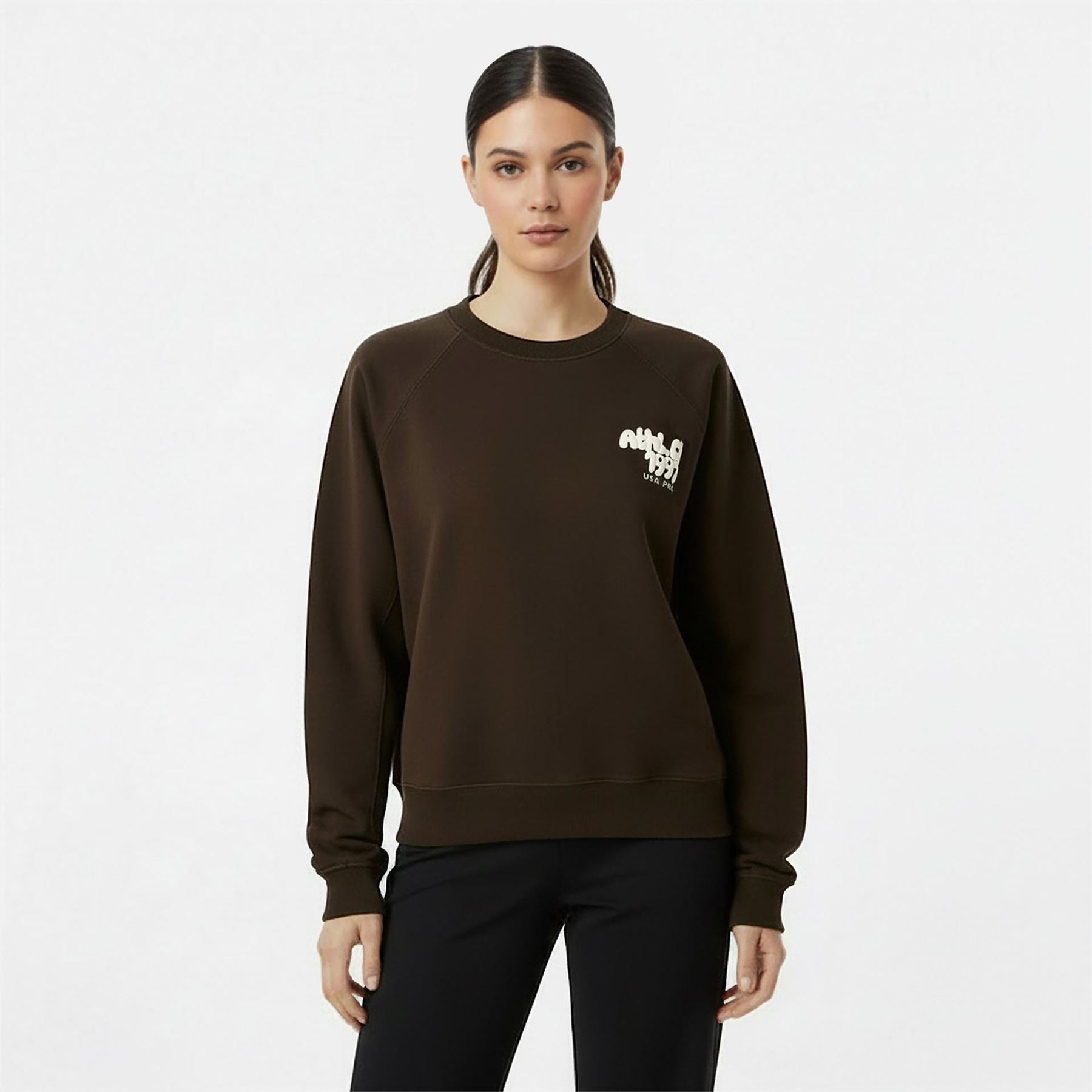 USA Pro Oversize Fit Crew Neck Long Sleeve Sweater