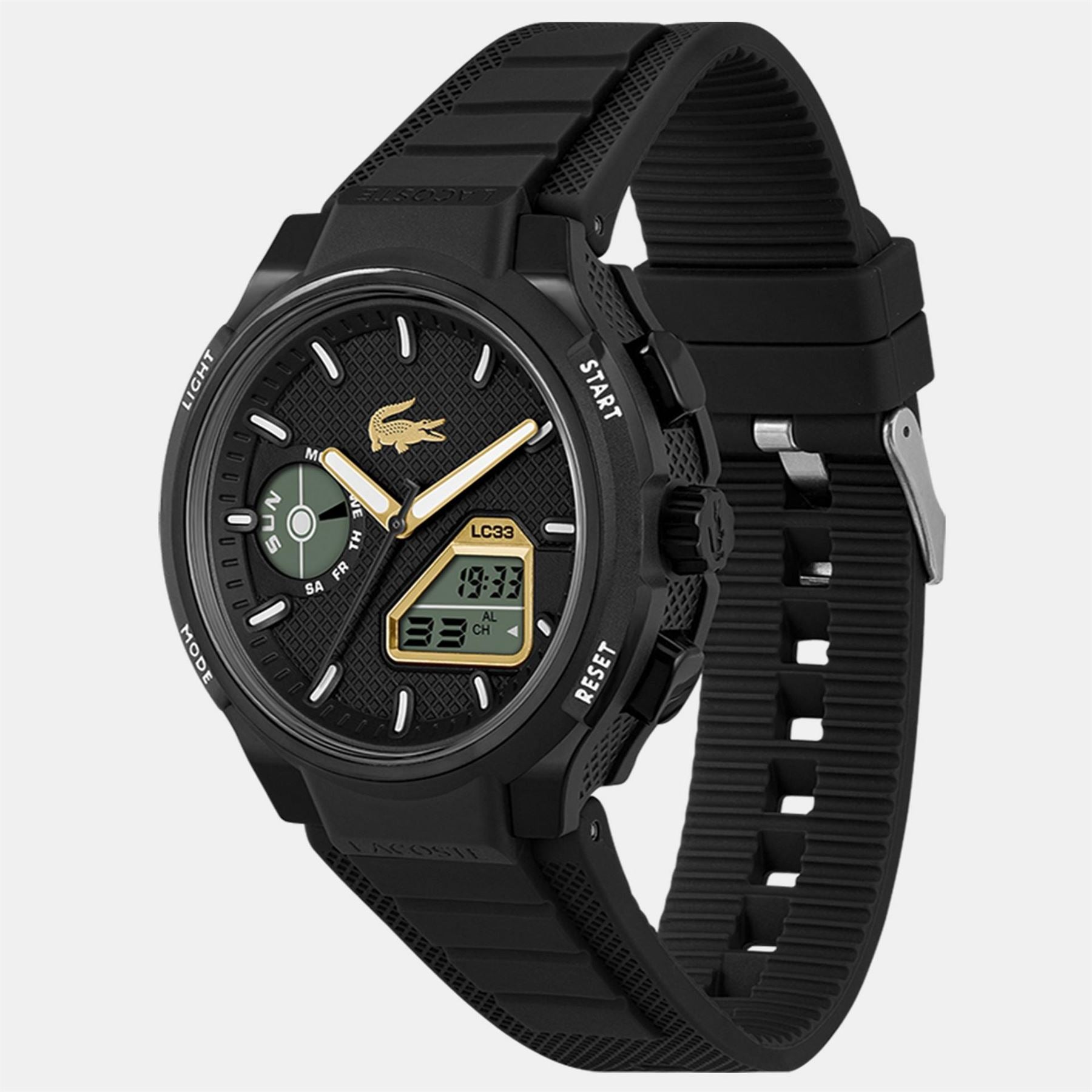 Lacoste Watches Mens Lc33 Silicone Strap Watch