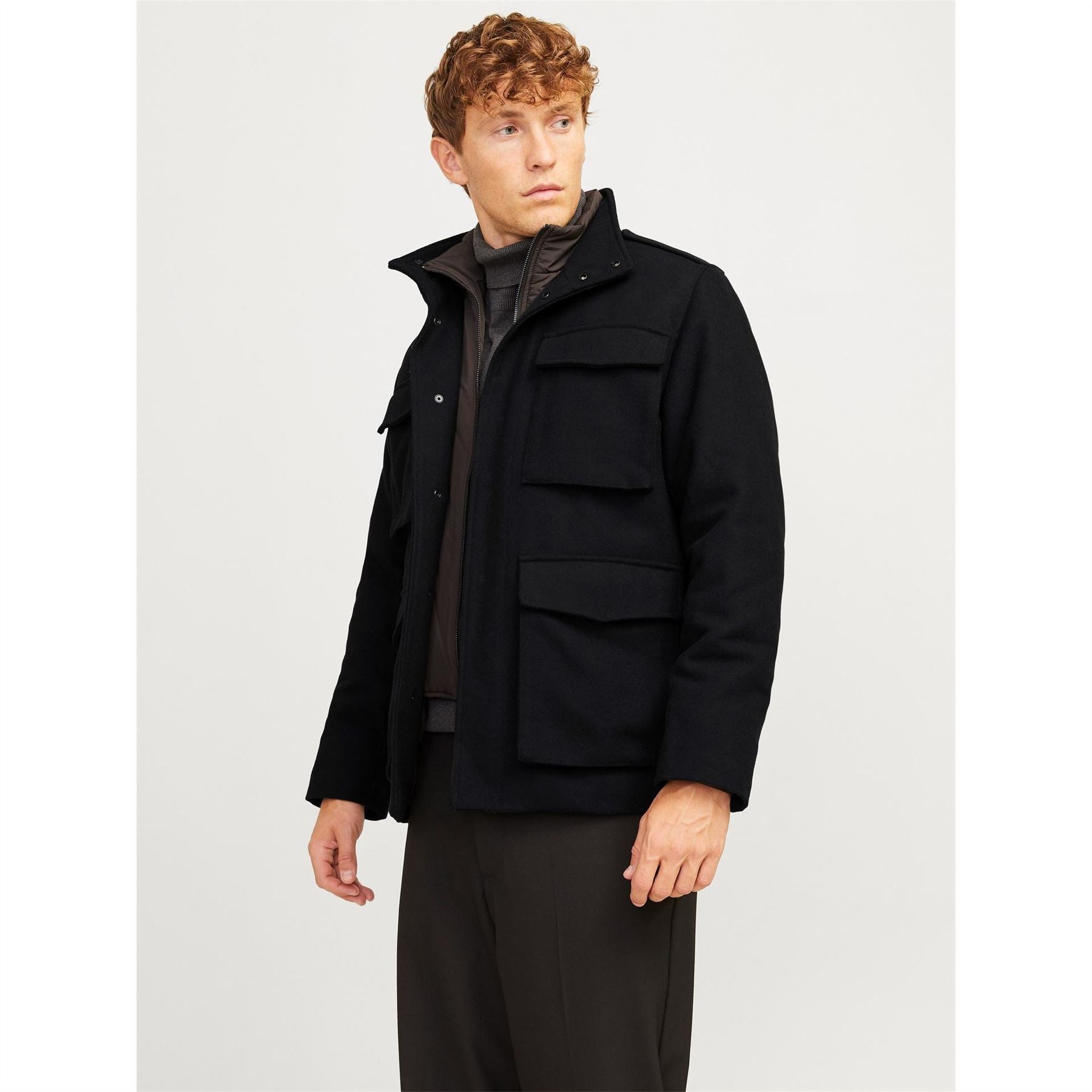 Jack and Jones Alex High Neck Flap Pocket Field Jacket