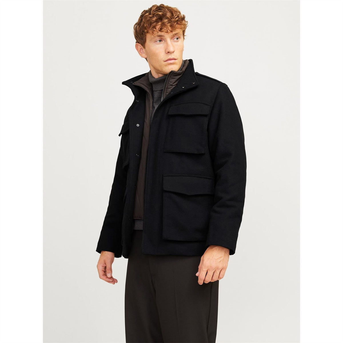 Jack and Jones Alex High Neck Flap Pocket Field Jacket