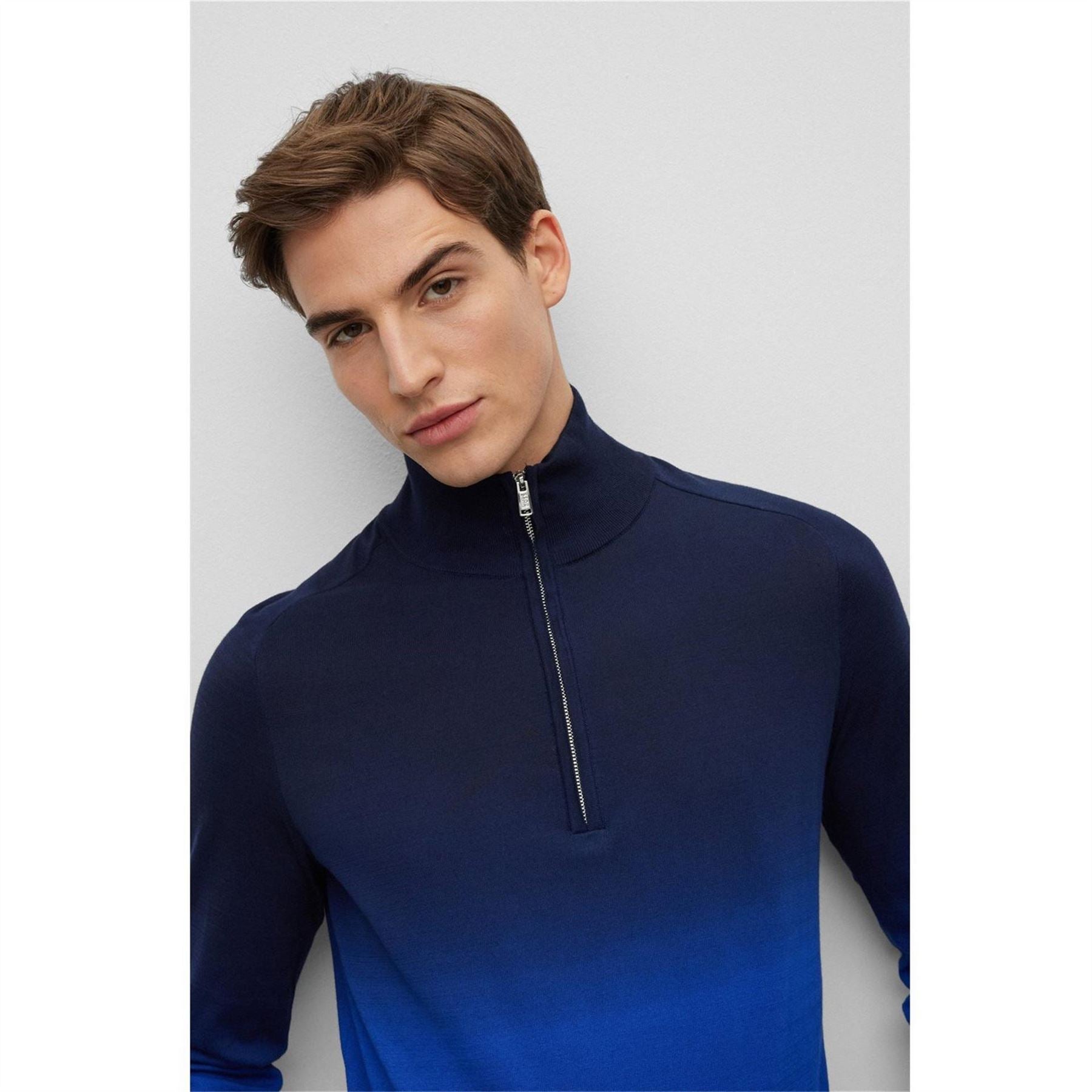 Boss Funnel Neck Long Sleeve Regular Fit Sweater