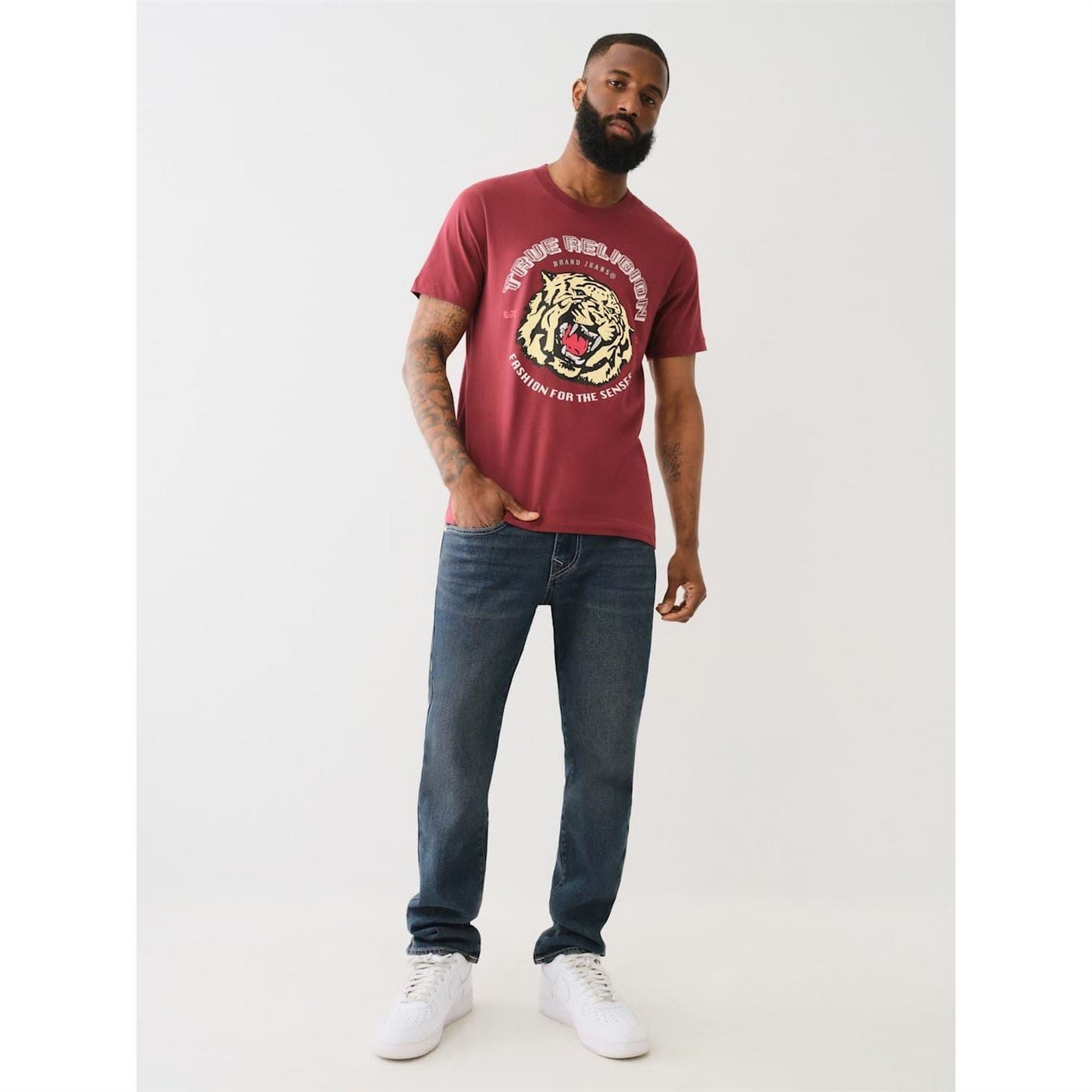 True Religion Regular Fit Crew Neck Short Sleeve T-Shirt
