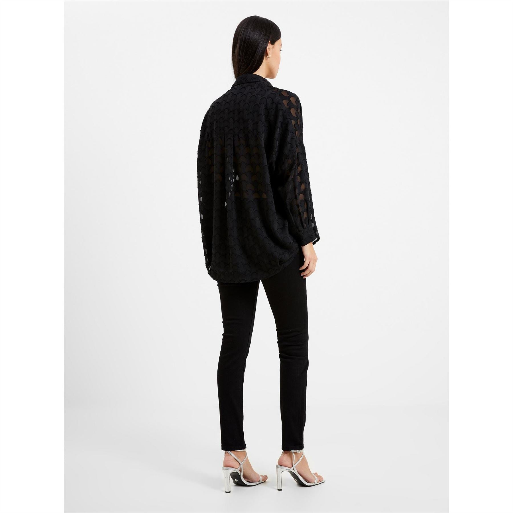 French Connection Burn Out Popover Shirt