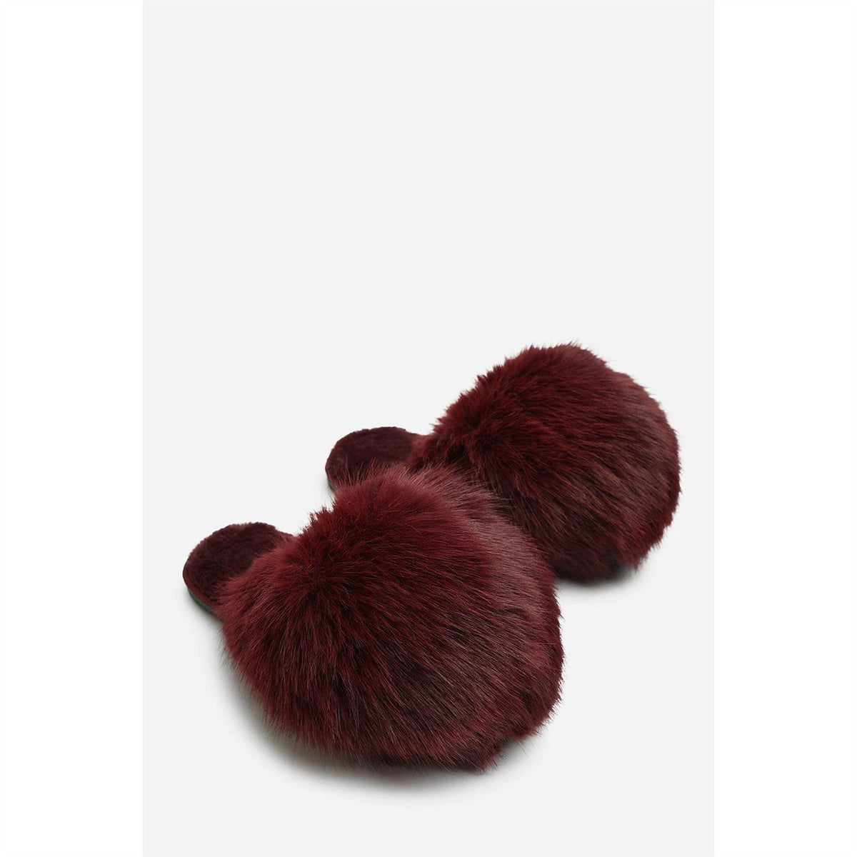 Wheres That From Ultimate Fluffy Beige Faux Fur Mule Slippers