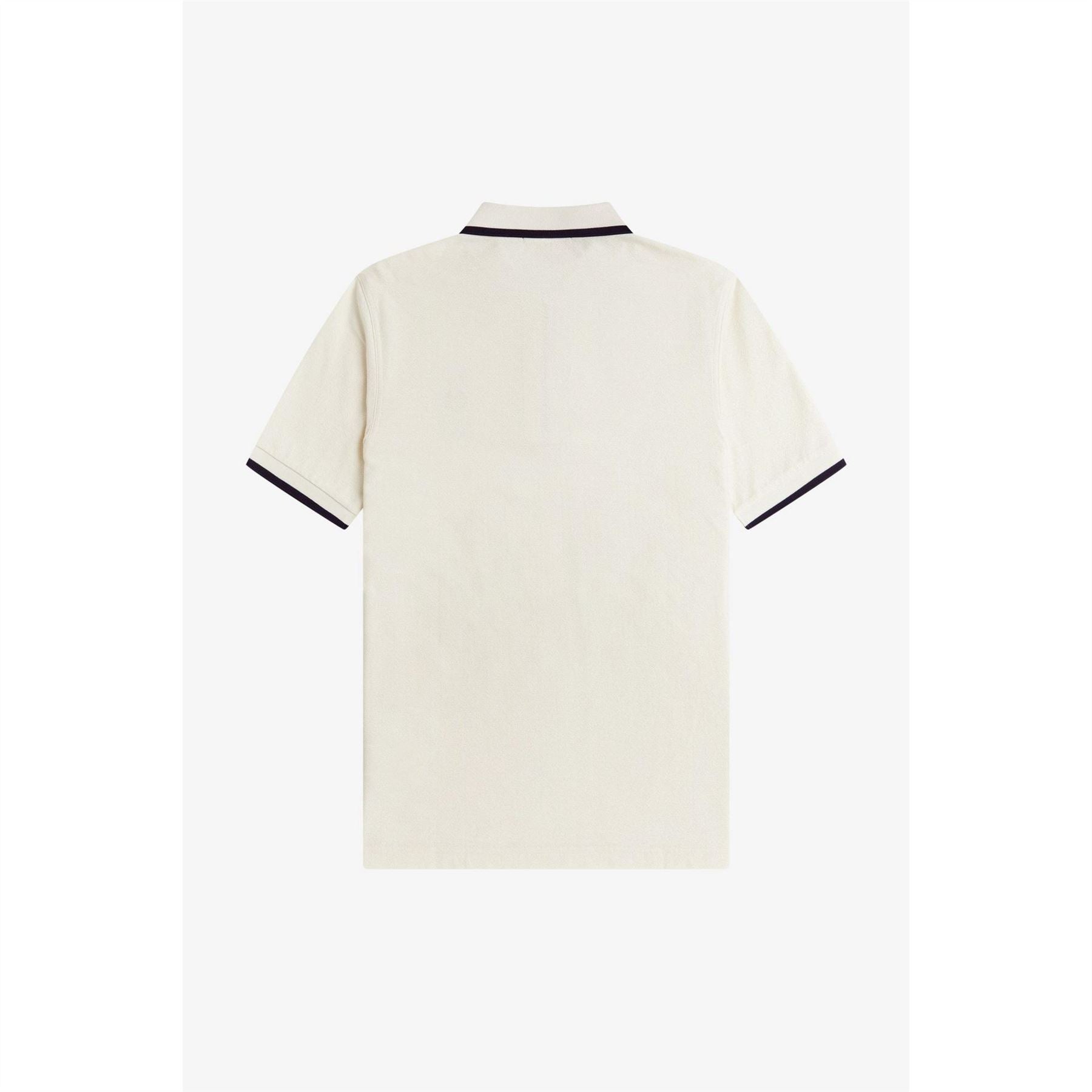 Fred Perry Crepe Zipped Short Sleeve Polo Shirt