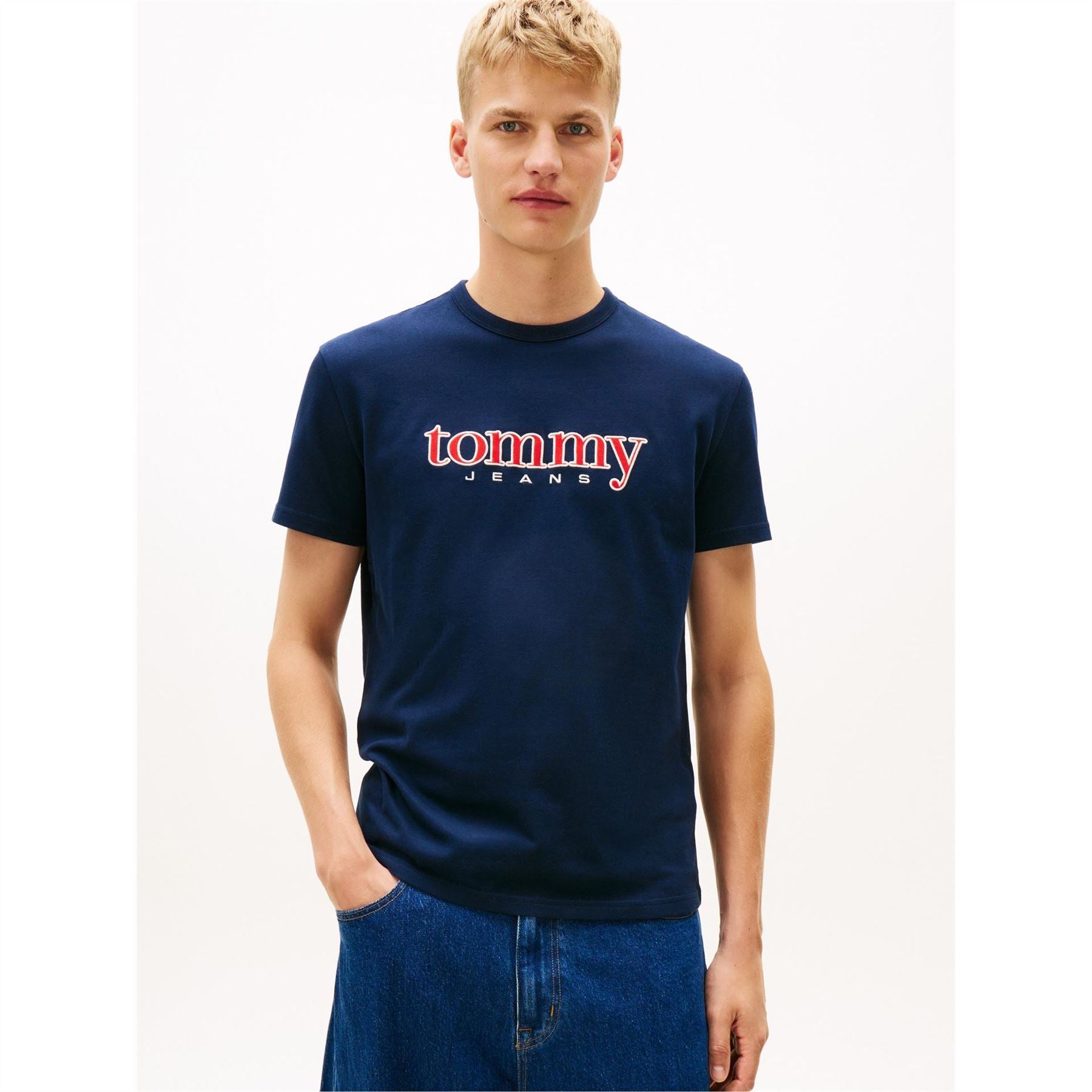 Tommy Jeans Regular Fit Crew Neck Short Sleeve Jersey T-Shirt