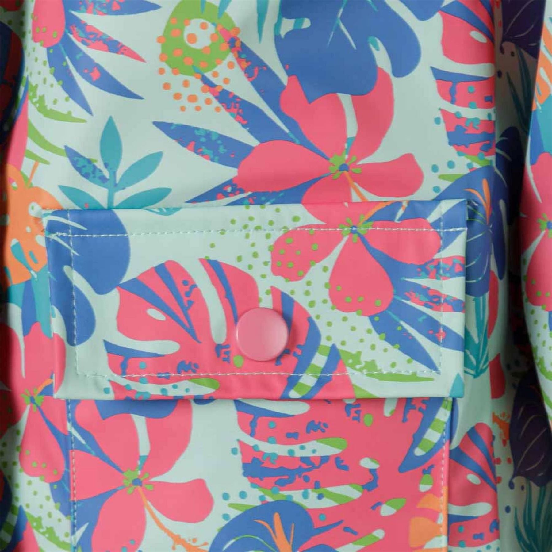 Minoti Girls Rain Jacket Printed Mint