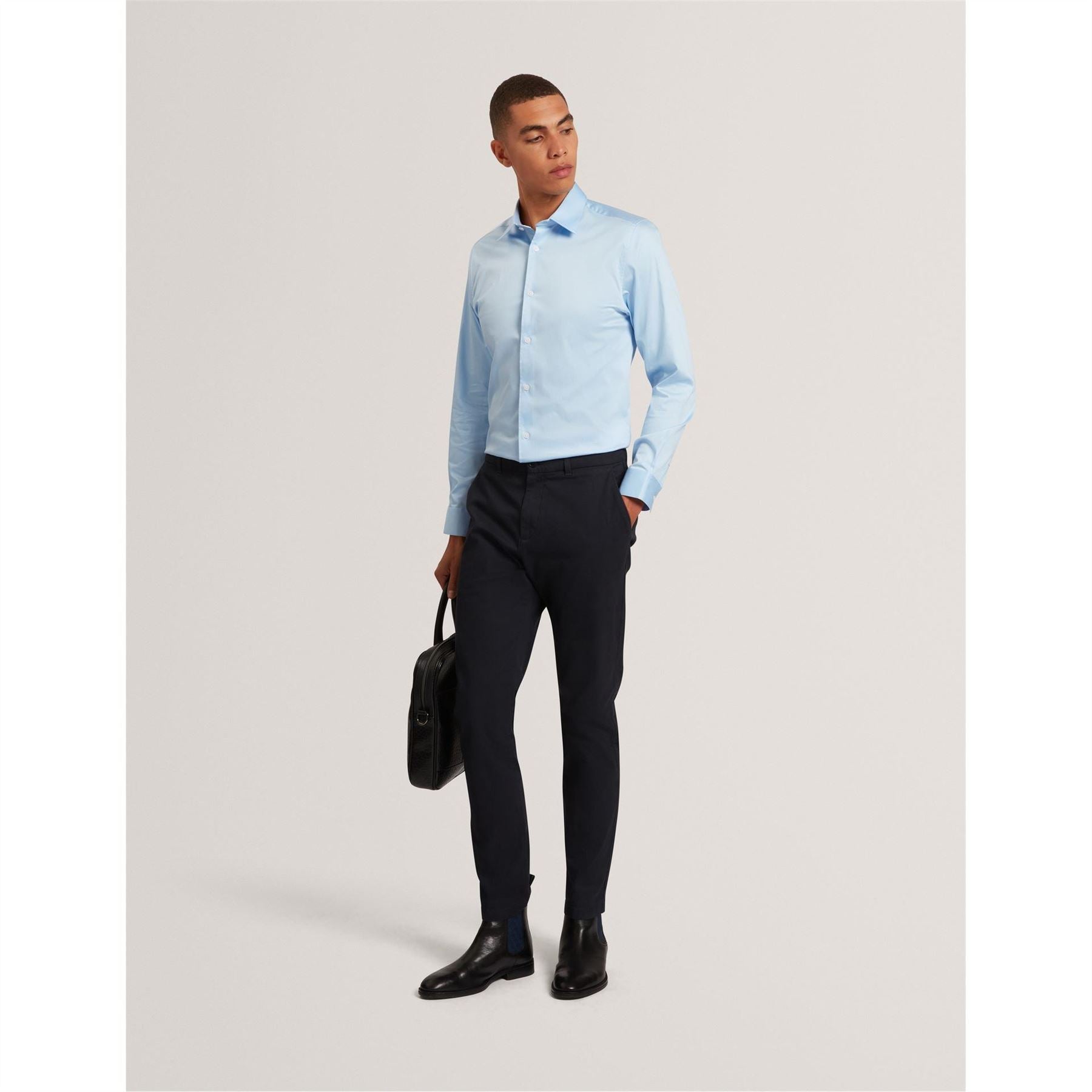 Ted Baker Collared Neck Long Sleeve Point Collar Shirt